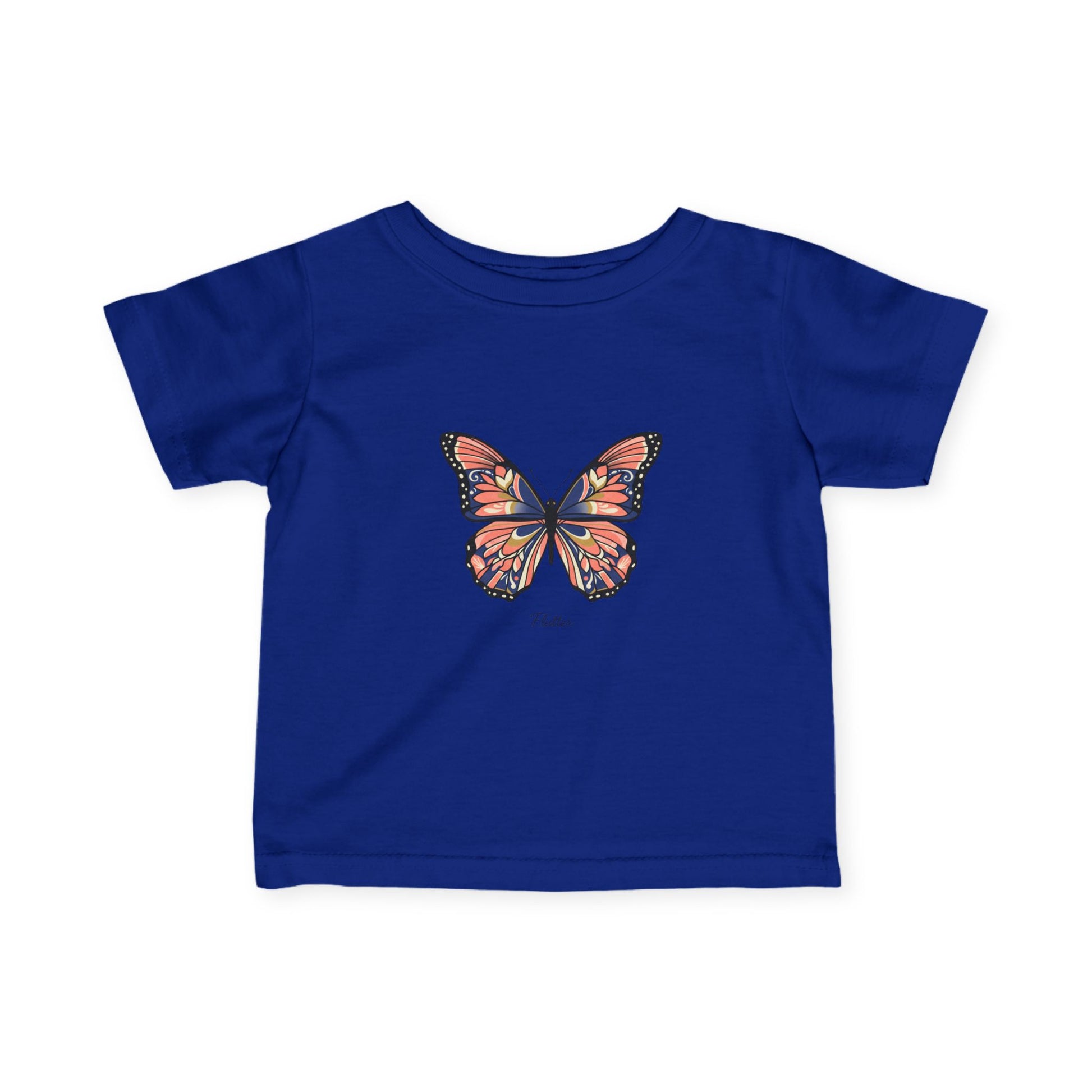 Infant Butterfly Tee — Colorful Monarch Baby T-Shirt, Soft Newborn Gift