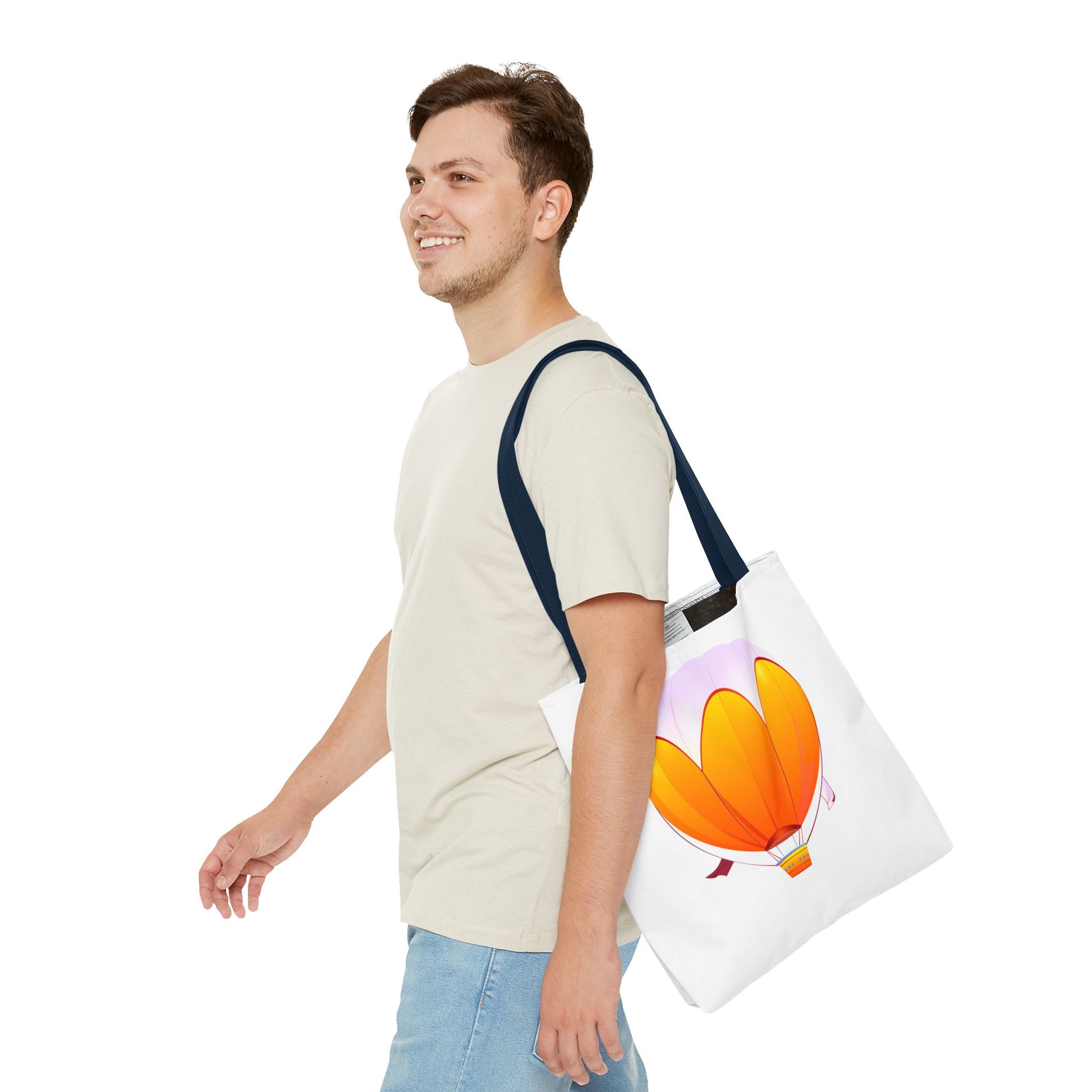 Colorful Hot Air Balloon Tote Bag | Eco-Friendly Shopping, Beach, Travel, Gift for Adventurers, Unique Summer Accessories