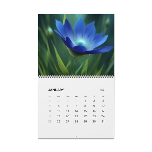 2026 Floral Wall Calendar — Artistic Close-Up Flower Photography Monthly Planner