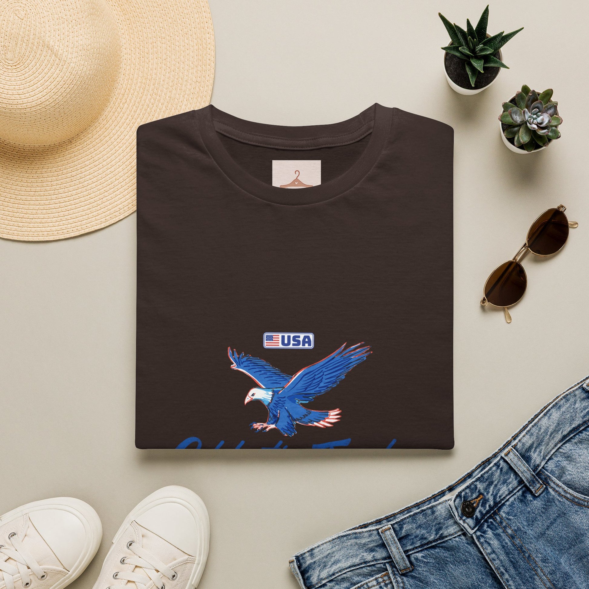 Patriotic Eagle T-Shirt — "Celebrating Freedom" USA Graphic Tee