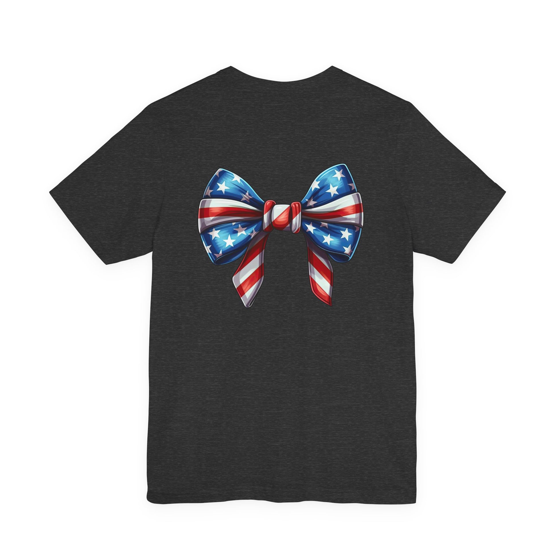 American Flag Bow T-Shirt — Patriotic 4th of July Tee