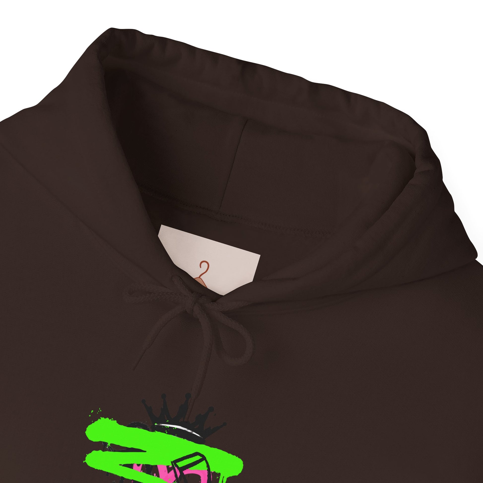 Crowned Snake Hoodie — Neon Green Graffiti Snake Pullover