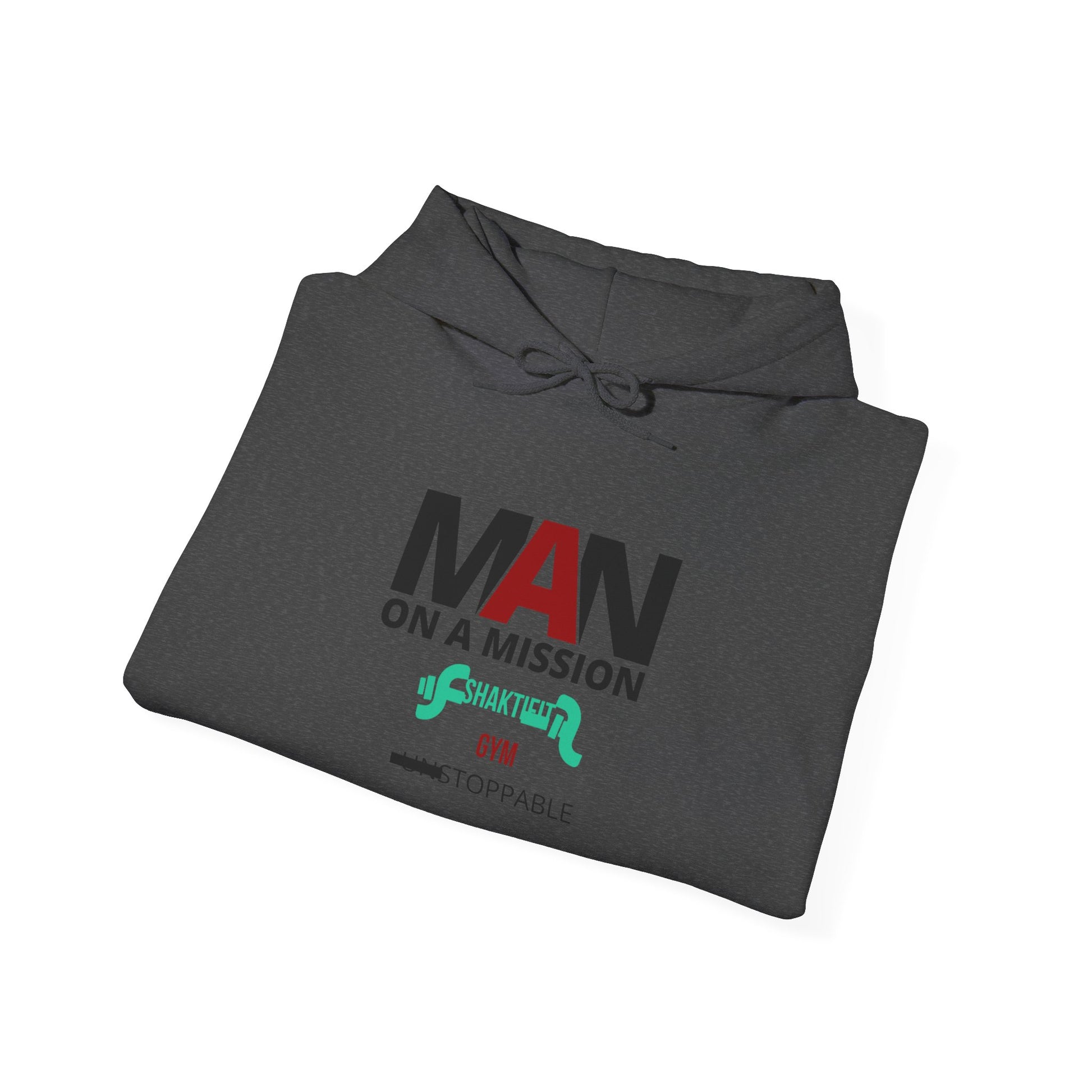Motivational Hoodie for Men, ‘MAN ON A MISSION’ Sweatshirt