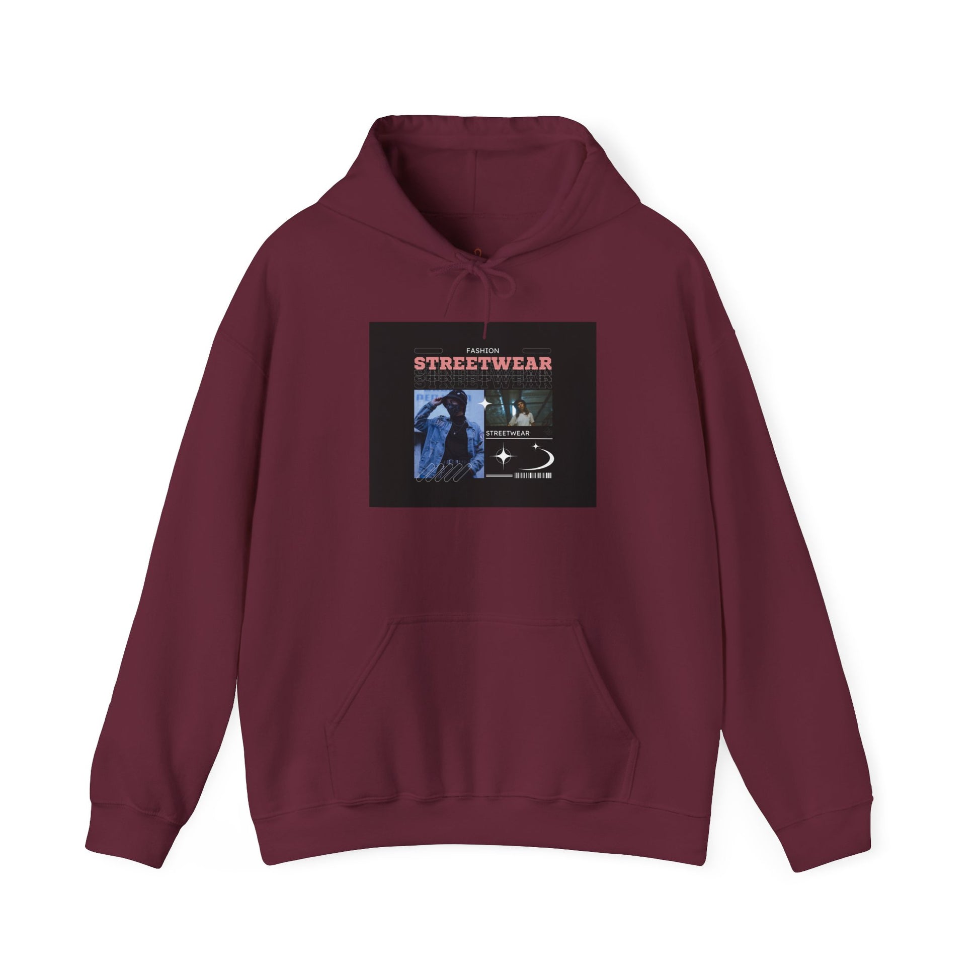 Streetwear Graphic Hoodie — "STREETWEAR" Urban Photo Collage Pullover