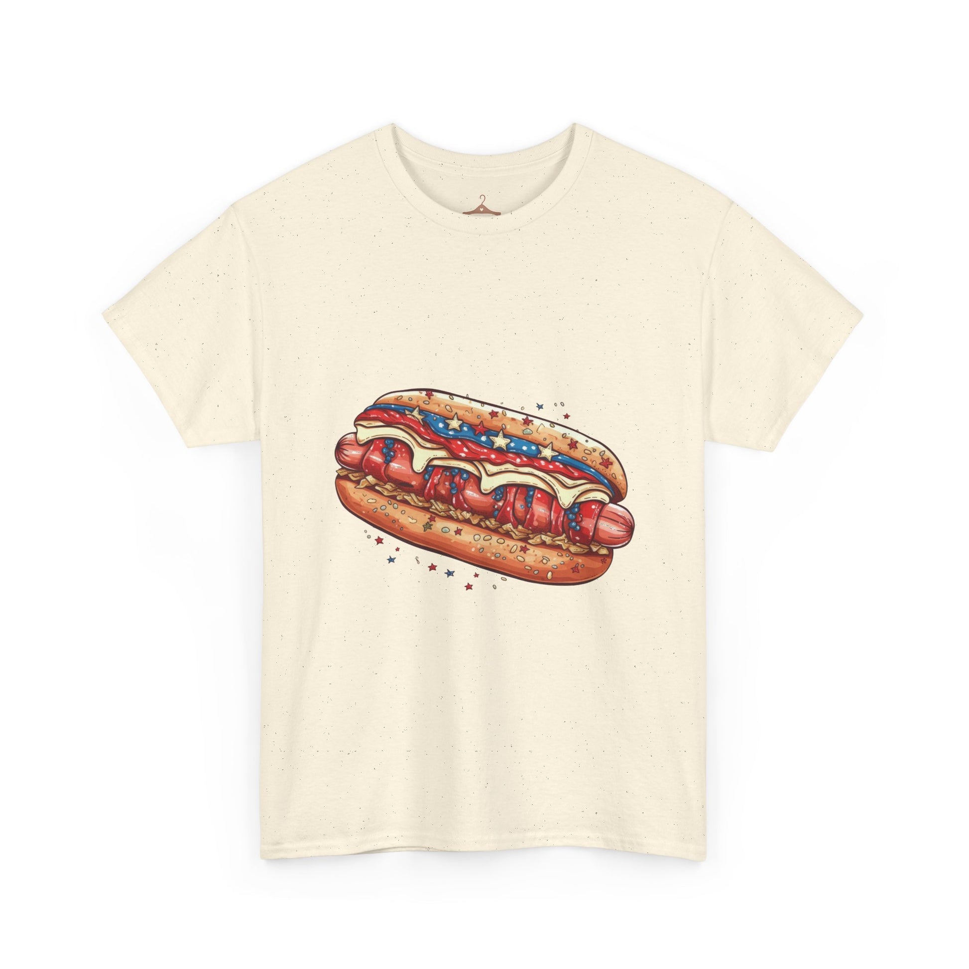 Hot Dog Illustration T-Shirt — Retro Ketchup & Mustard Food Tee