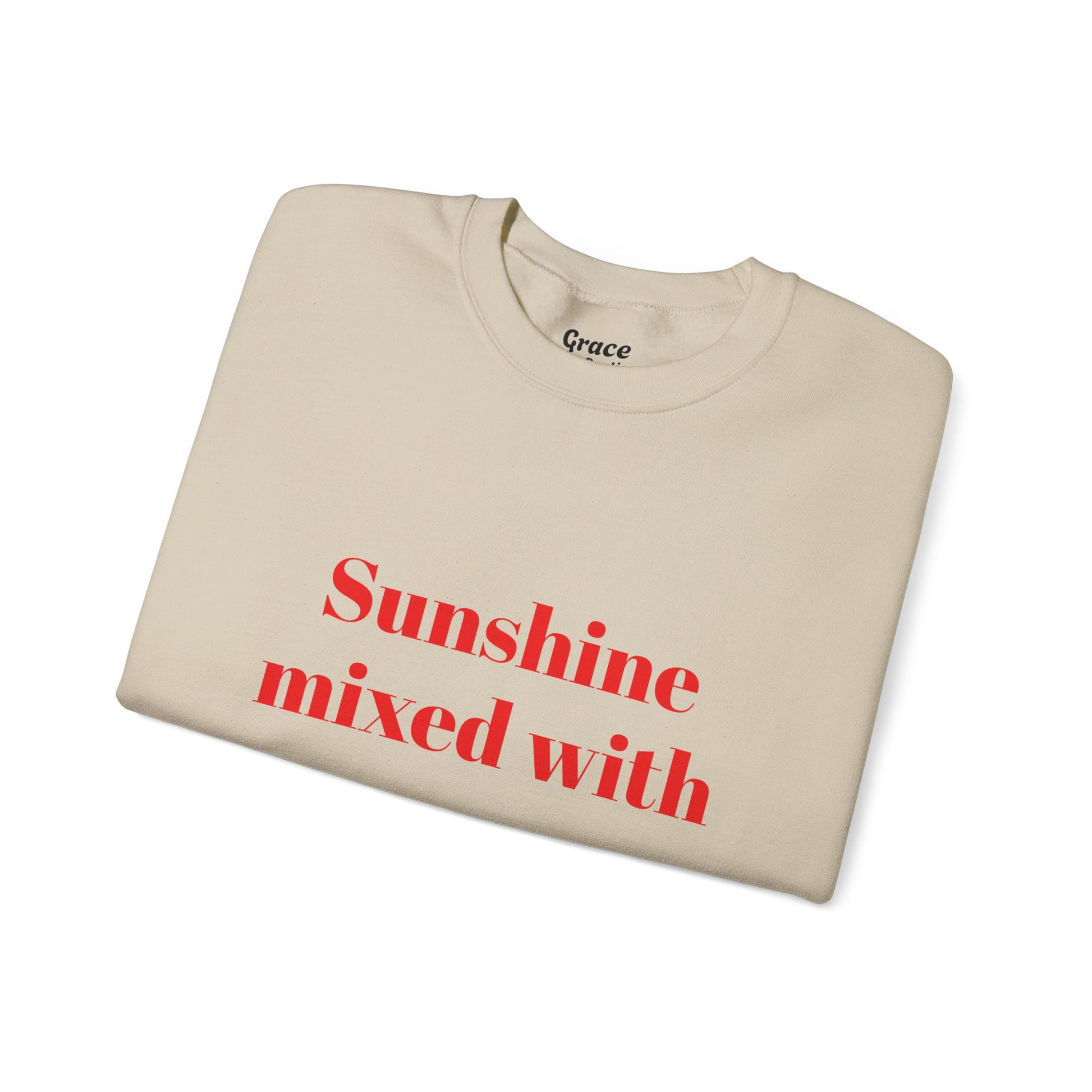 Sunshine Mixed With a Little Chaos Crewneck Sweatshirt