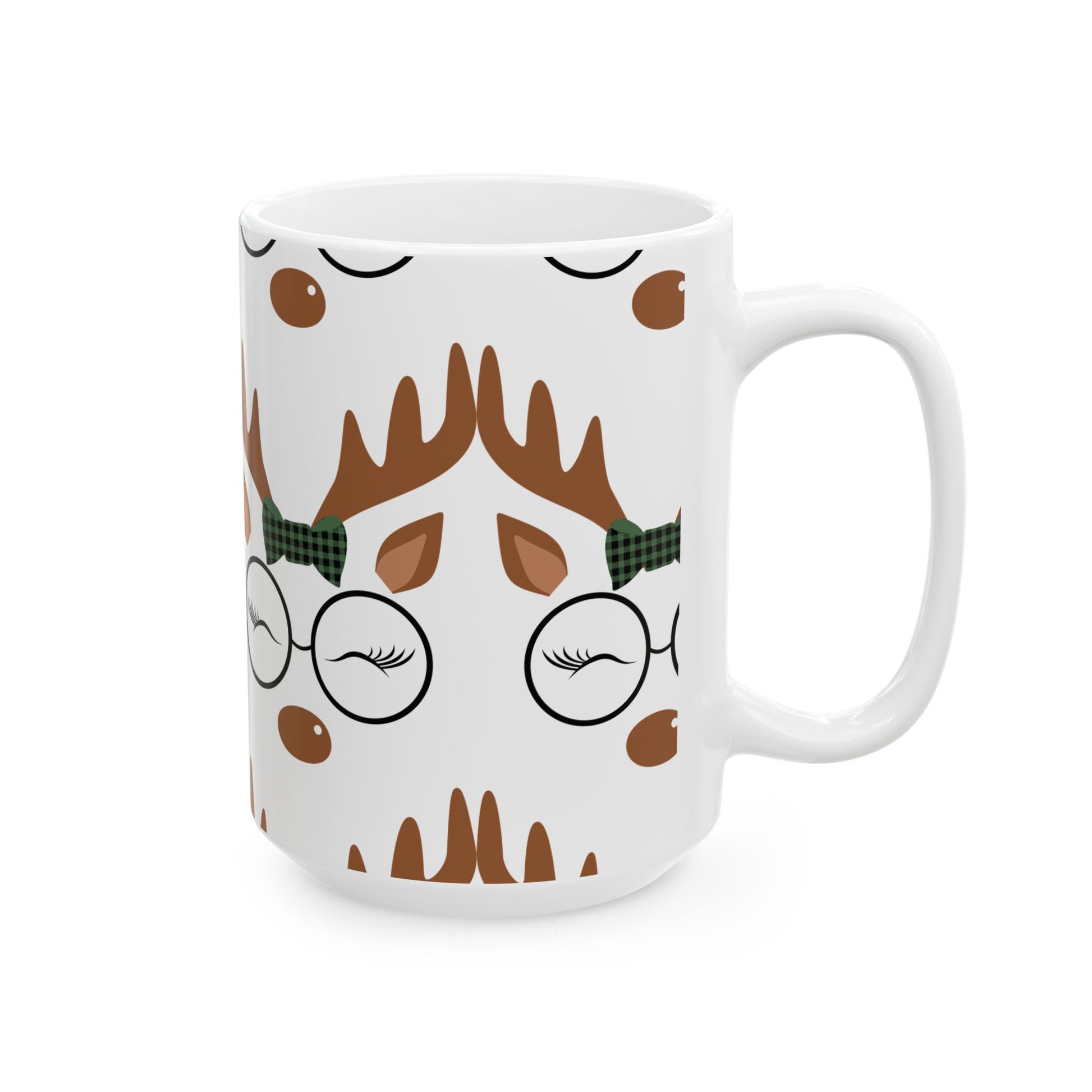 Festive Reindeer Ceramic Mug - Perfect for Holiday Cheer