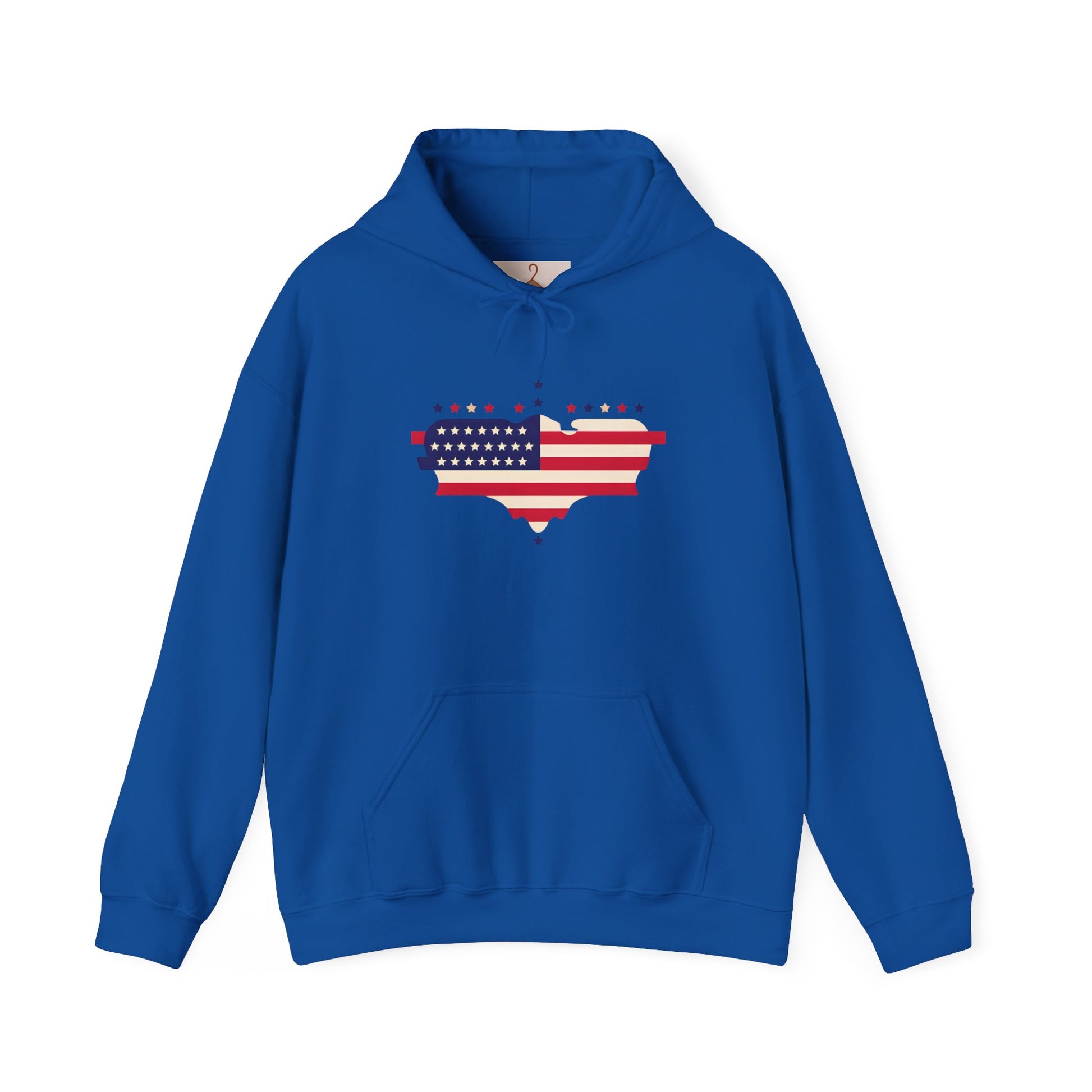 Patriotic Heart Hooded Sweatshirt