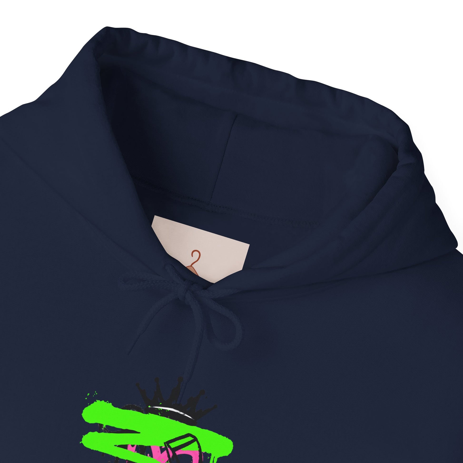 Crowned Snake Hoodie — Neon Green Graffiti Snake Pullover
