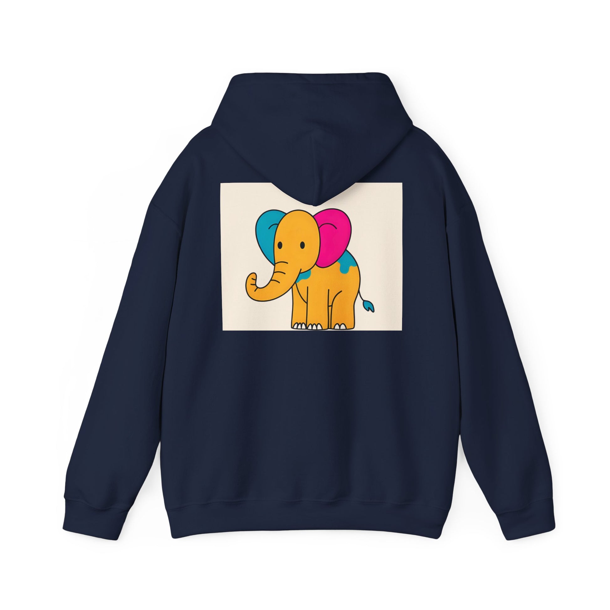 Colorful Elephant Graphic Hooded Sweatshirt - Cute Animal Wear, Perfect for Kids & Adults, Ideal Gift for Animal Lovers, Cozy Casual [...]