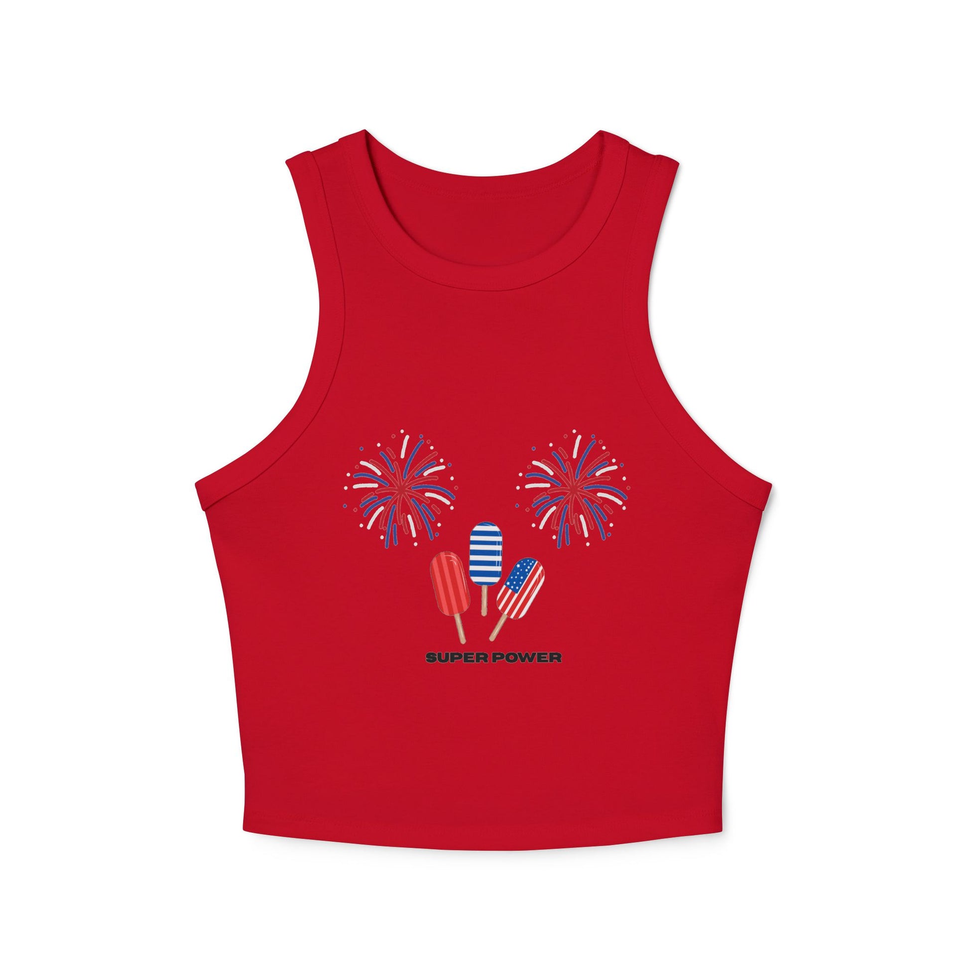 Patriotic Fireworks & Popsicle Racer Tank