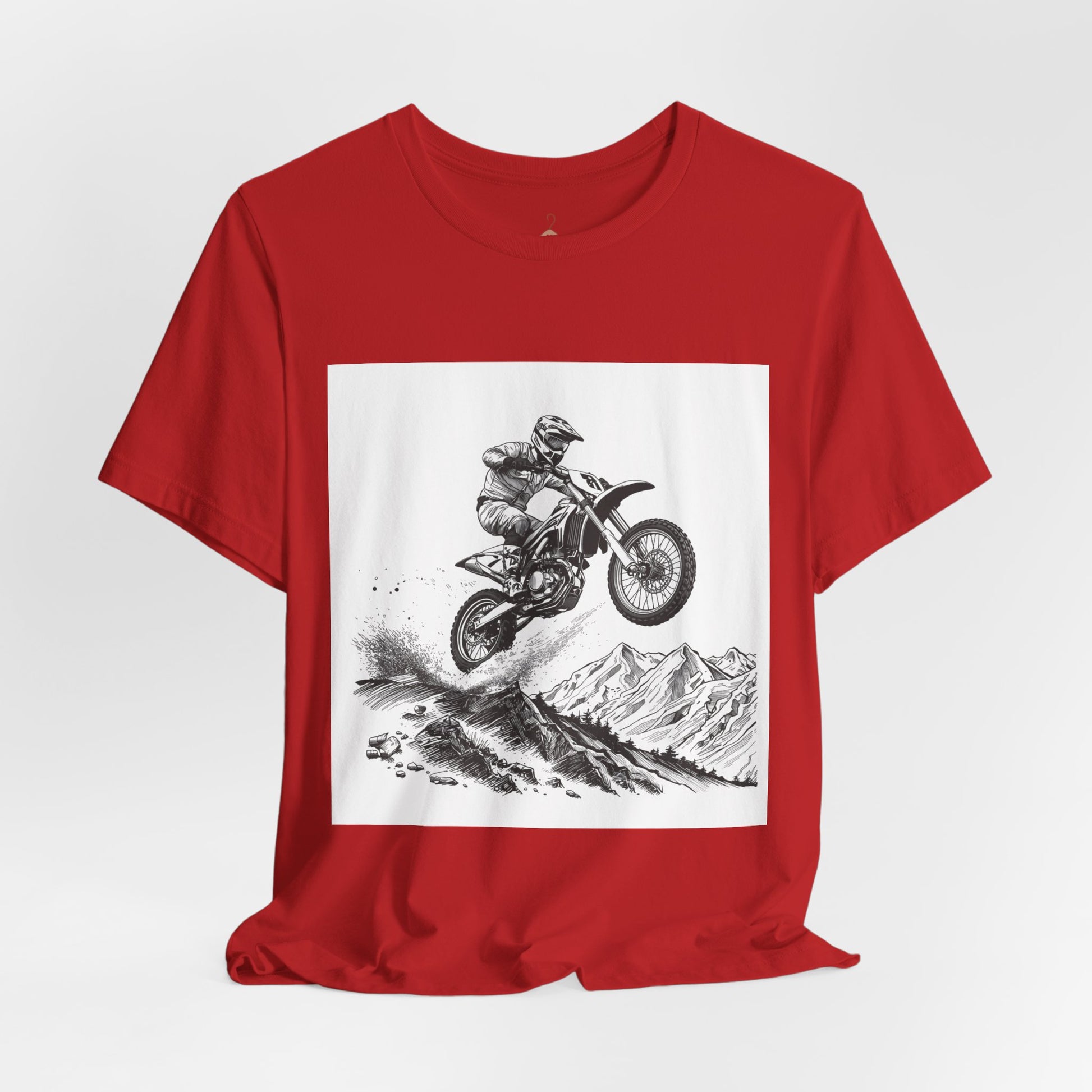 Motocross Jump Tee — Dirt Bike Rider Mountain Graphic T-Shirt