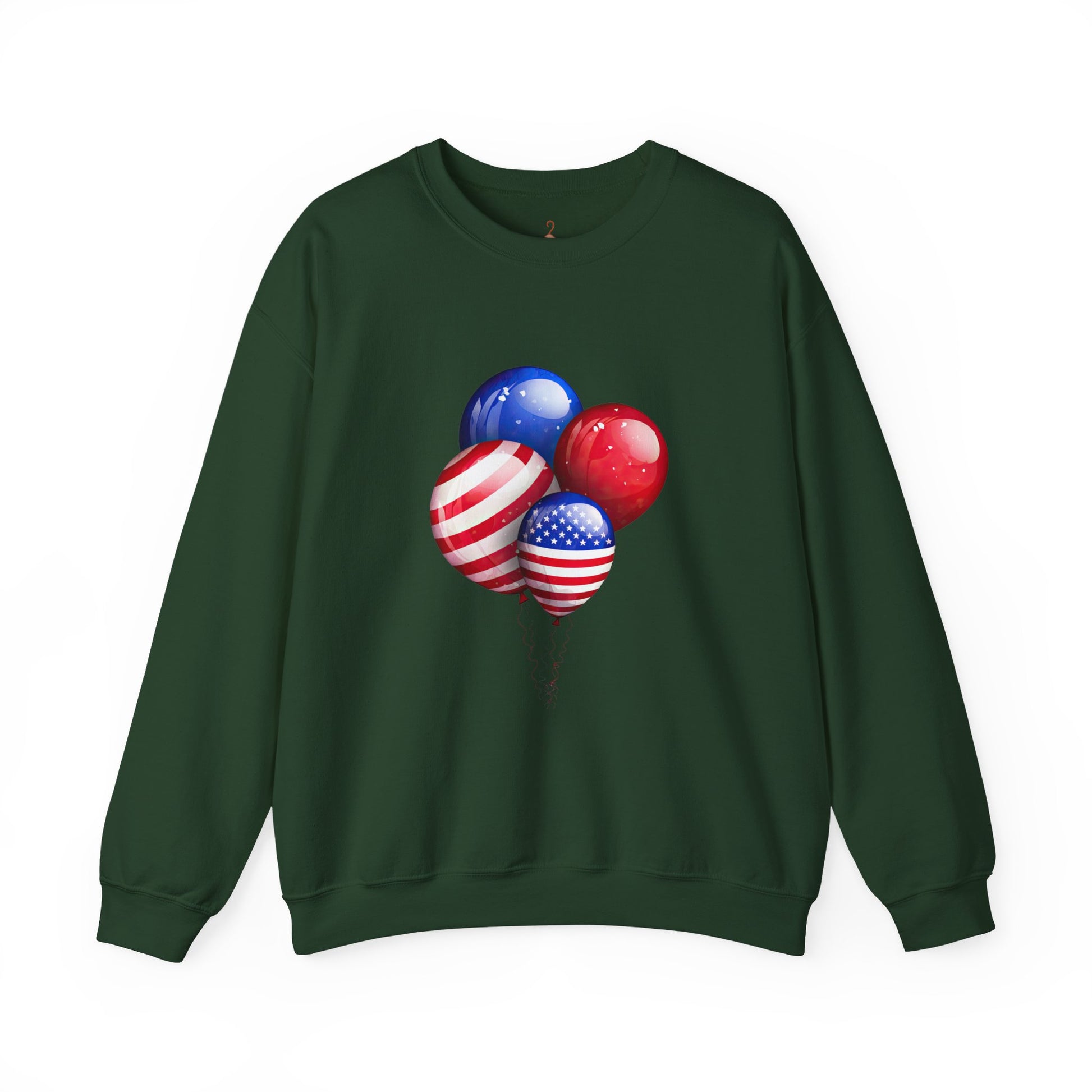 Patriotic Balloons Crewneck Sweatshirt – USA Flag 4th of July Pullover