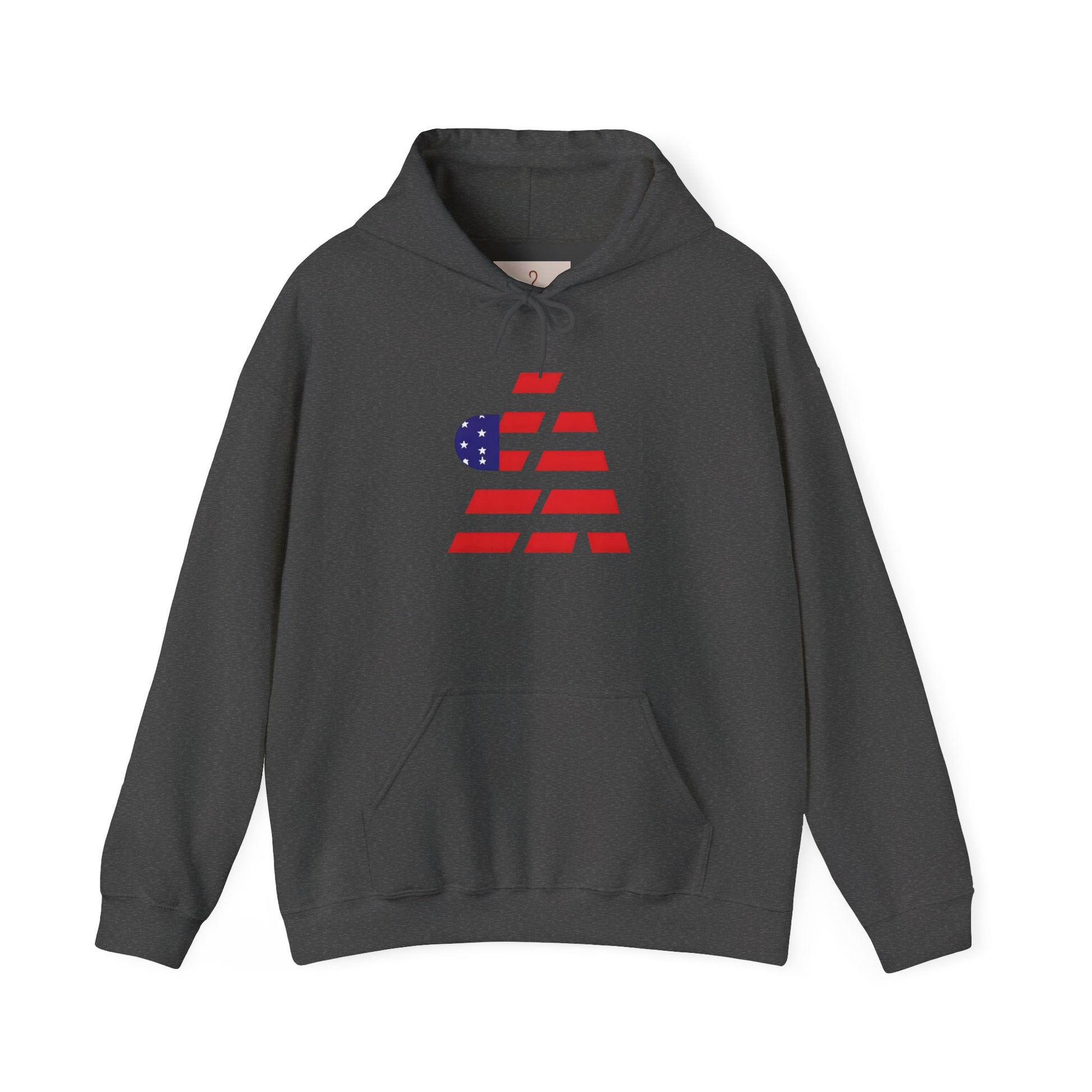 Patriotic Graphic Hoodie - Unisex Heavy Blend Sweatshirt with Flag Design