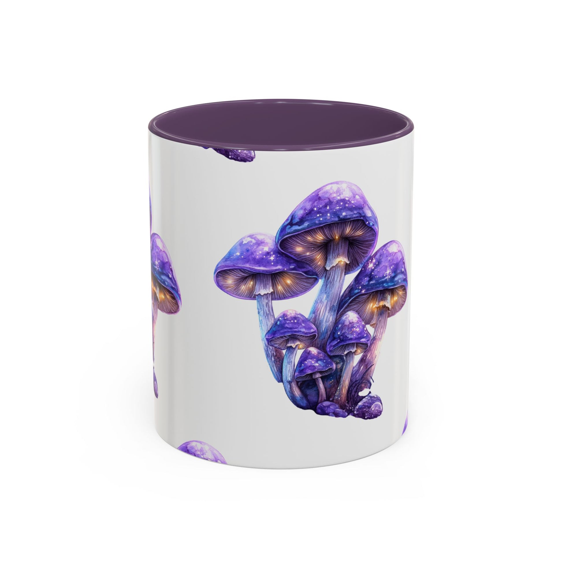 Mystical Mushroom Coffee Mug - Enchanting Purple Design for Nature Lovers