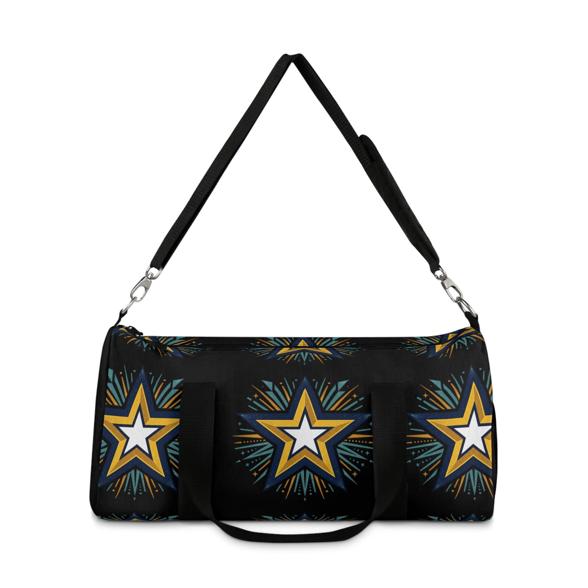 Starburst Duffel Bag — Navy & Gold Athletic Travel Bag