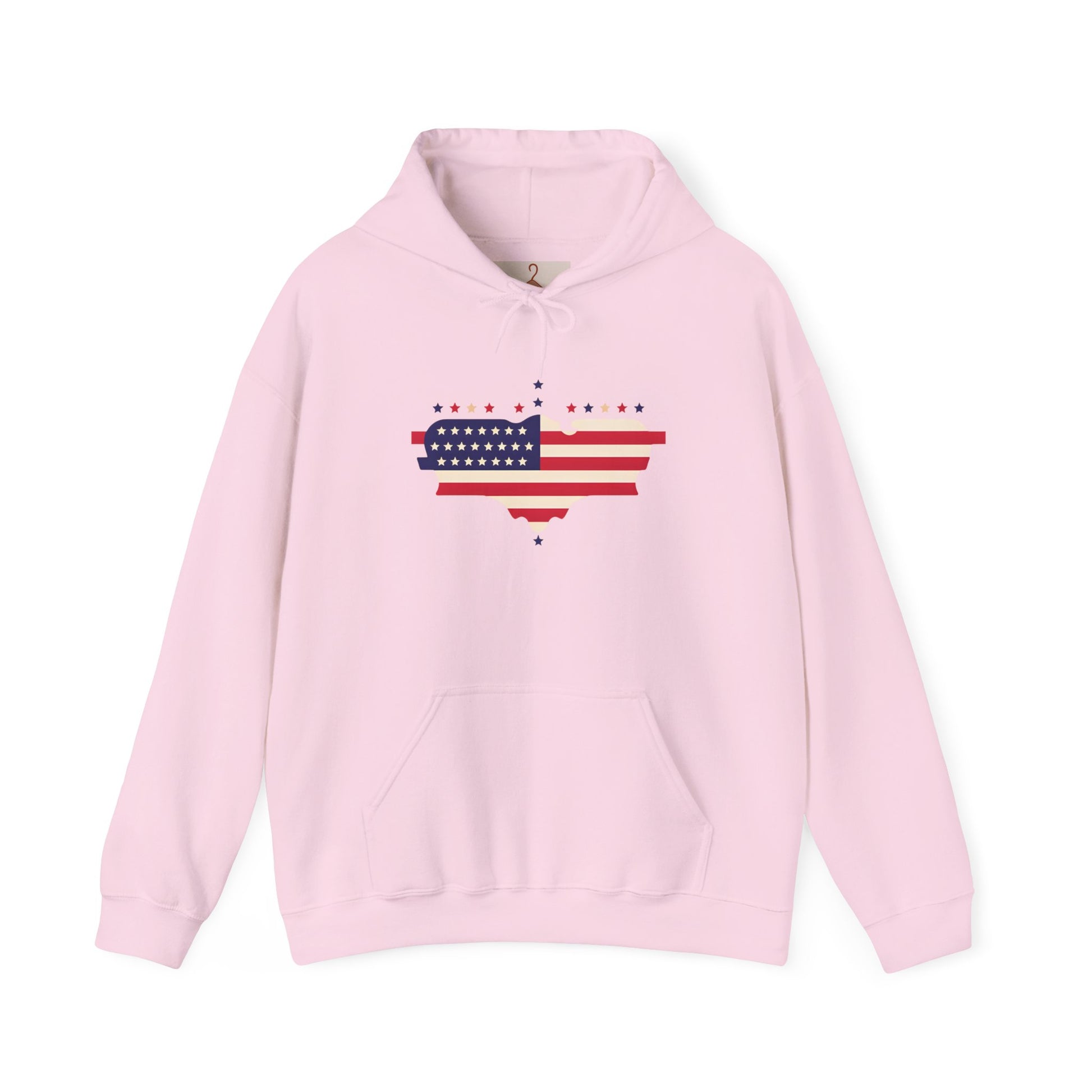 Patriotic Heart Hooded Sweatshirt