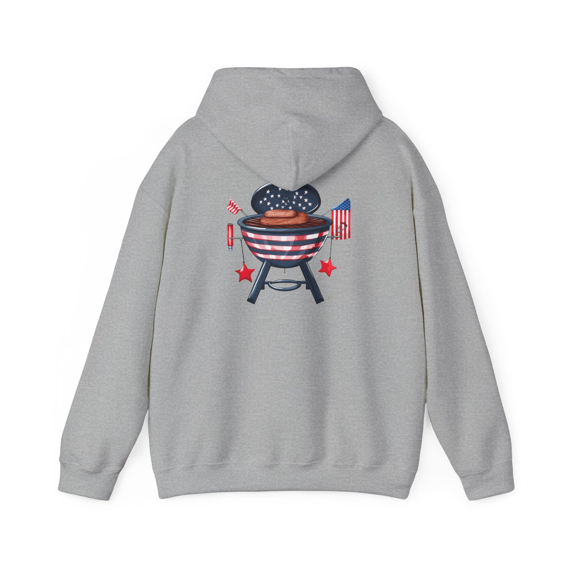 American Flag Grill Hoodie – Patriotic BBQ Sweatshirt for 4th of July