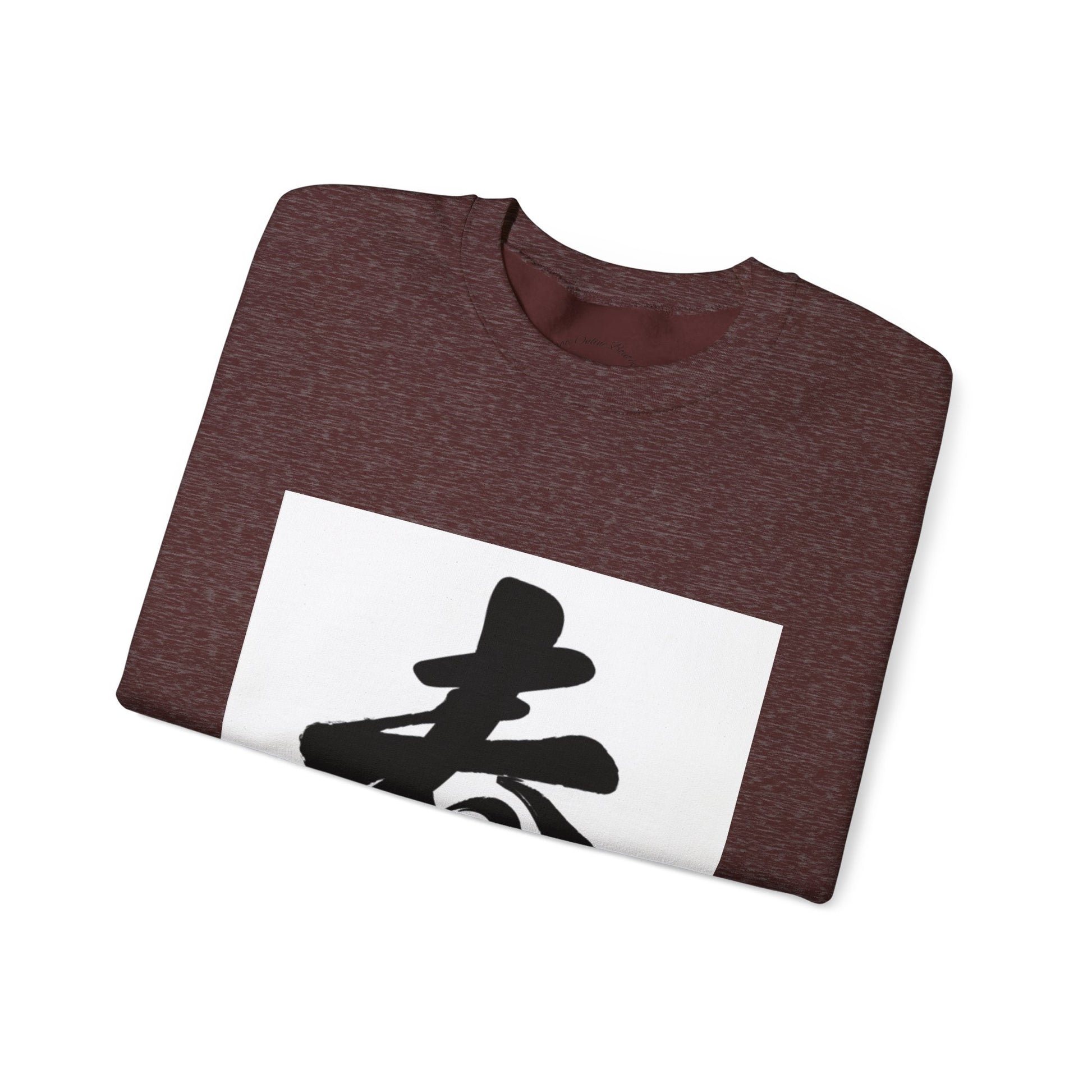 Charming Asian Calligraphy Crewneck Sweatshirt, Cozy Unisex Pullover, Gift for Him/Her, Casual Wear, Fall Fashion,