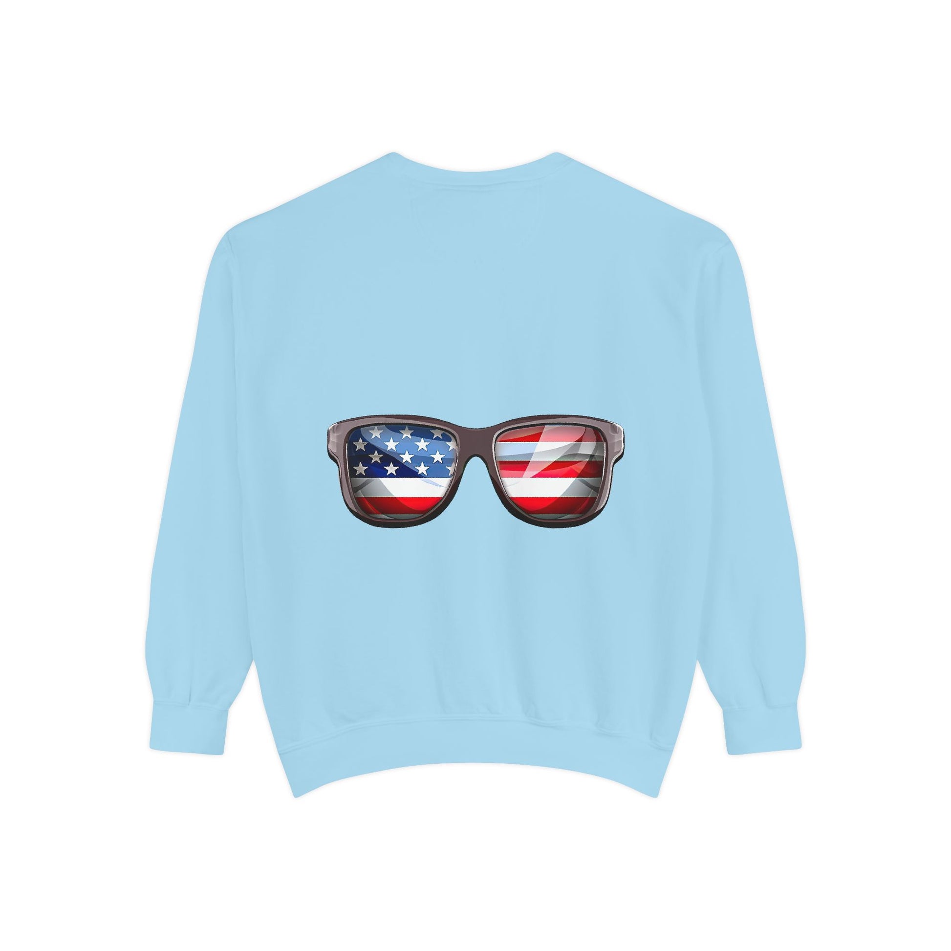American Flag Sunglasses Sweatshirt — Patriotic Crewneck for 4th of July