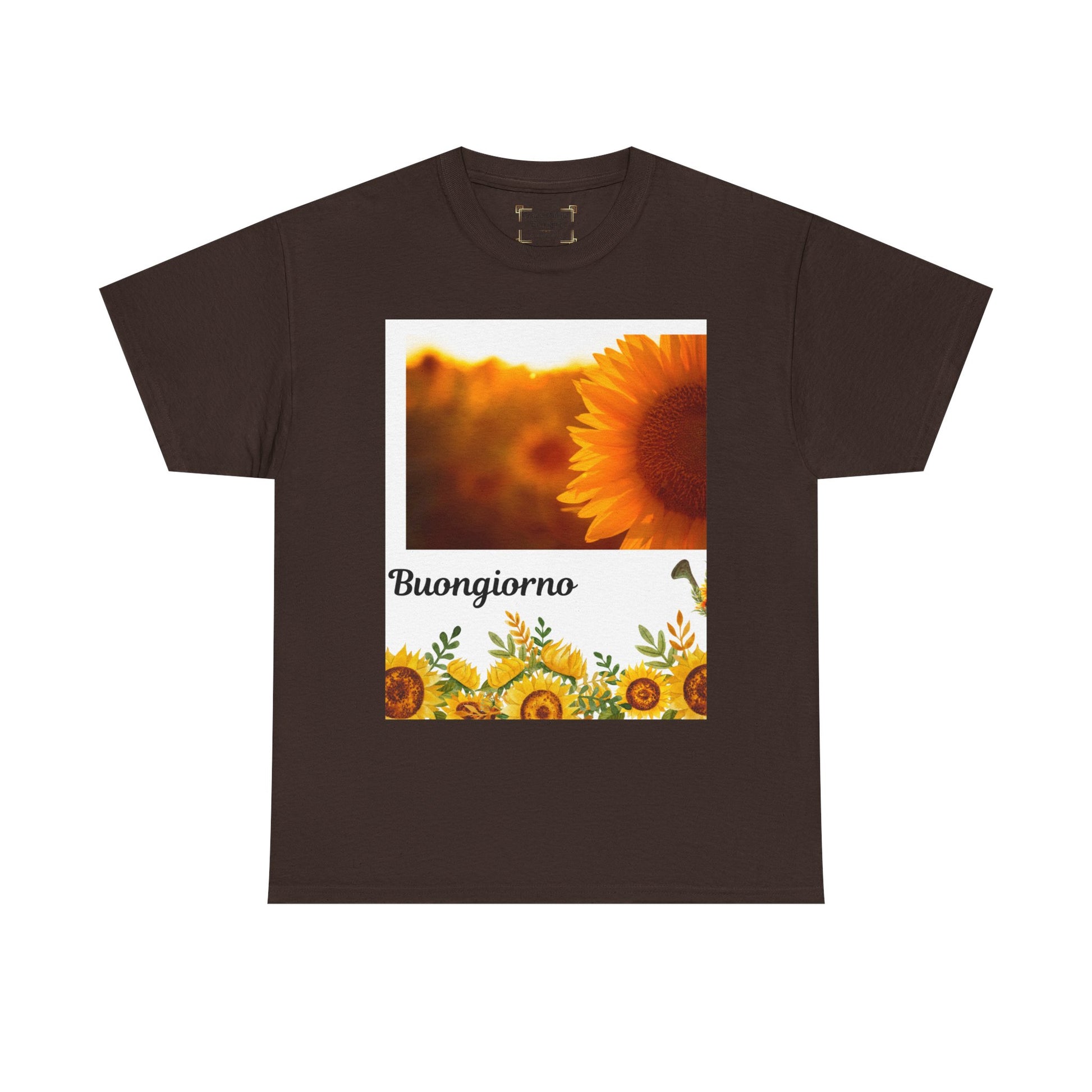 Buongiorno Sunflower Tee, Unisex Heavy Cotton Tee