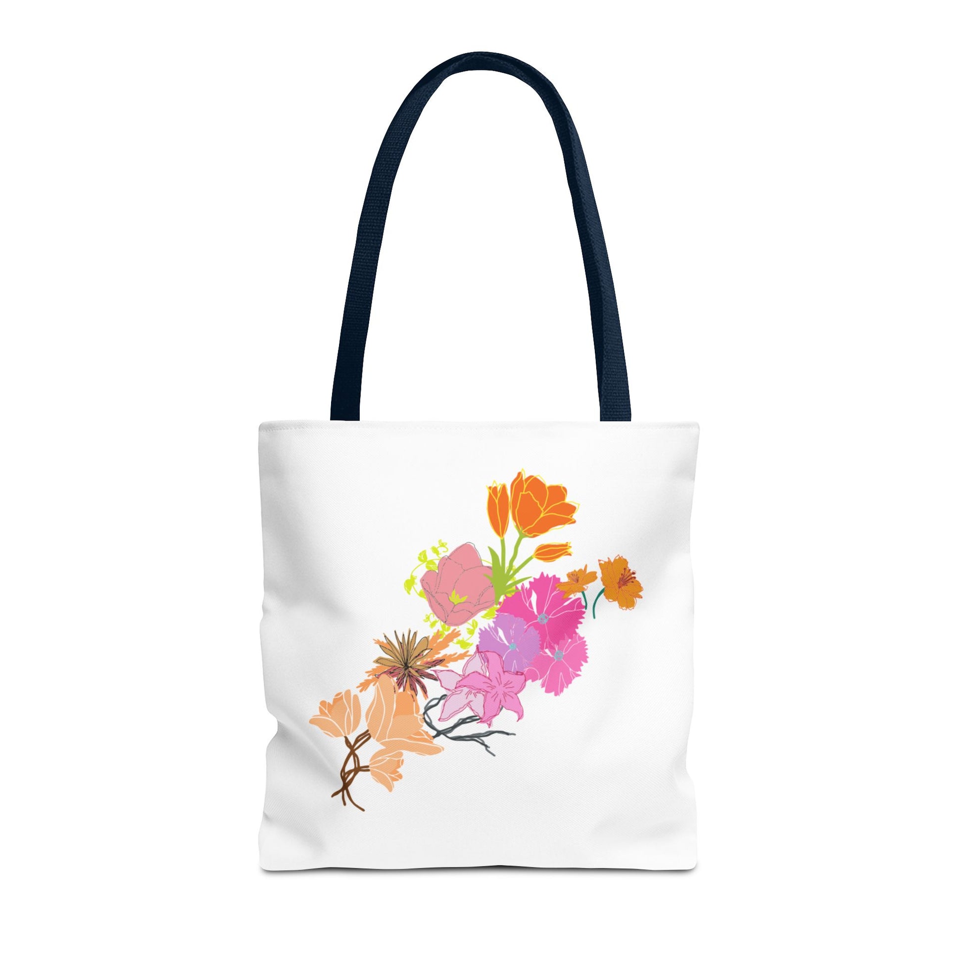 Floral Print Tote Bag, Eco-Friendly Shopping Tote, Boho Chic Bag, Flower Lover Gift, Reusable Grocery Bag, Spring Accessory