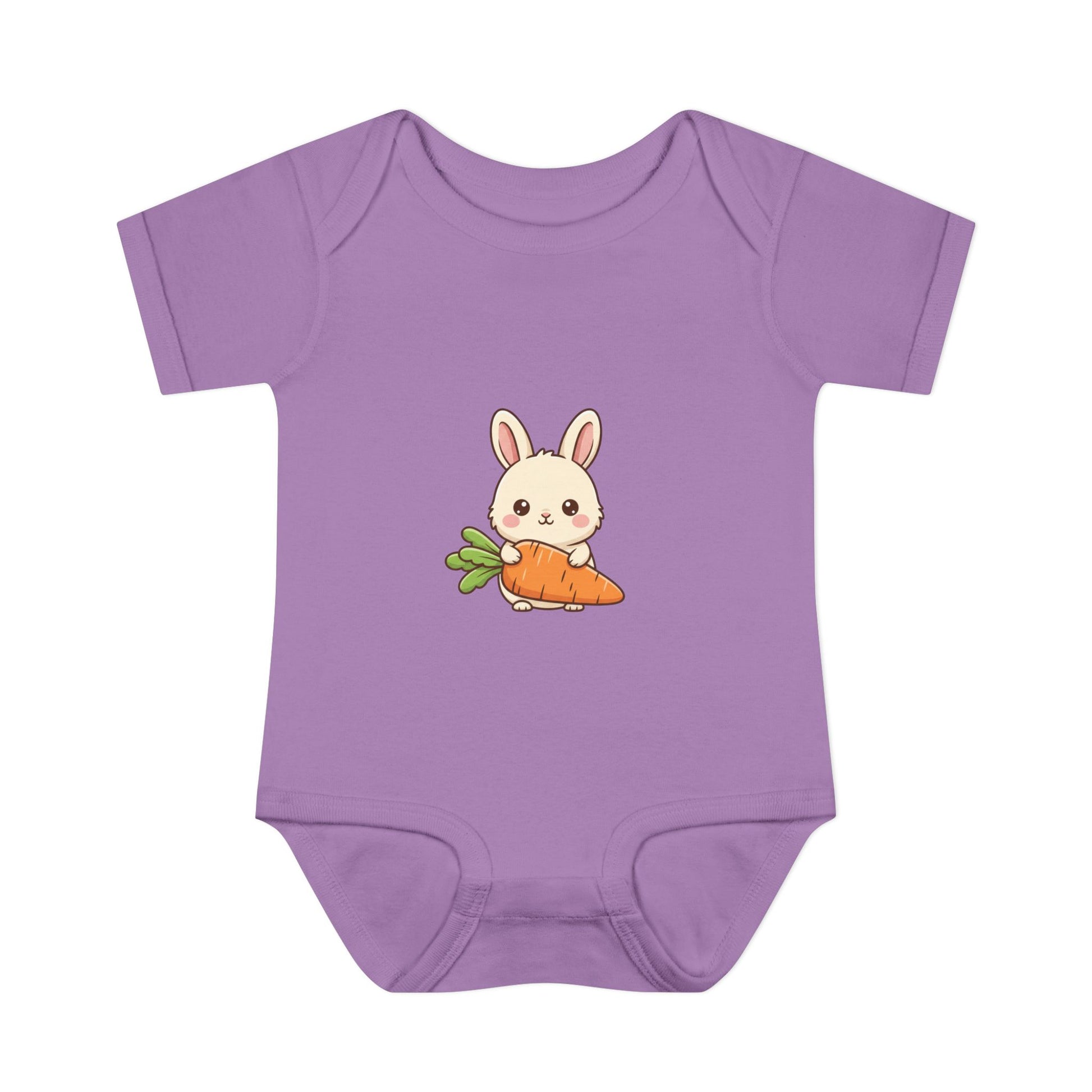 Baby Bodysuit — Cute Bunny with Carrot Infant Onesie