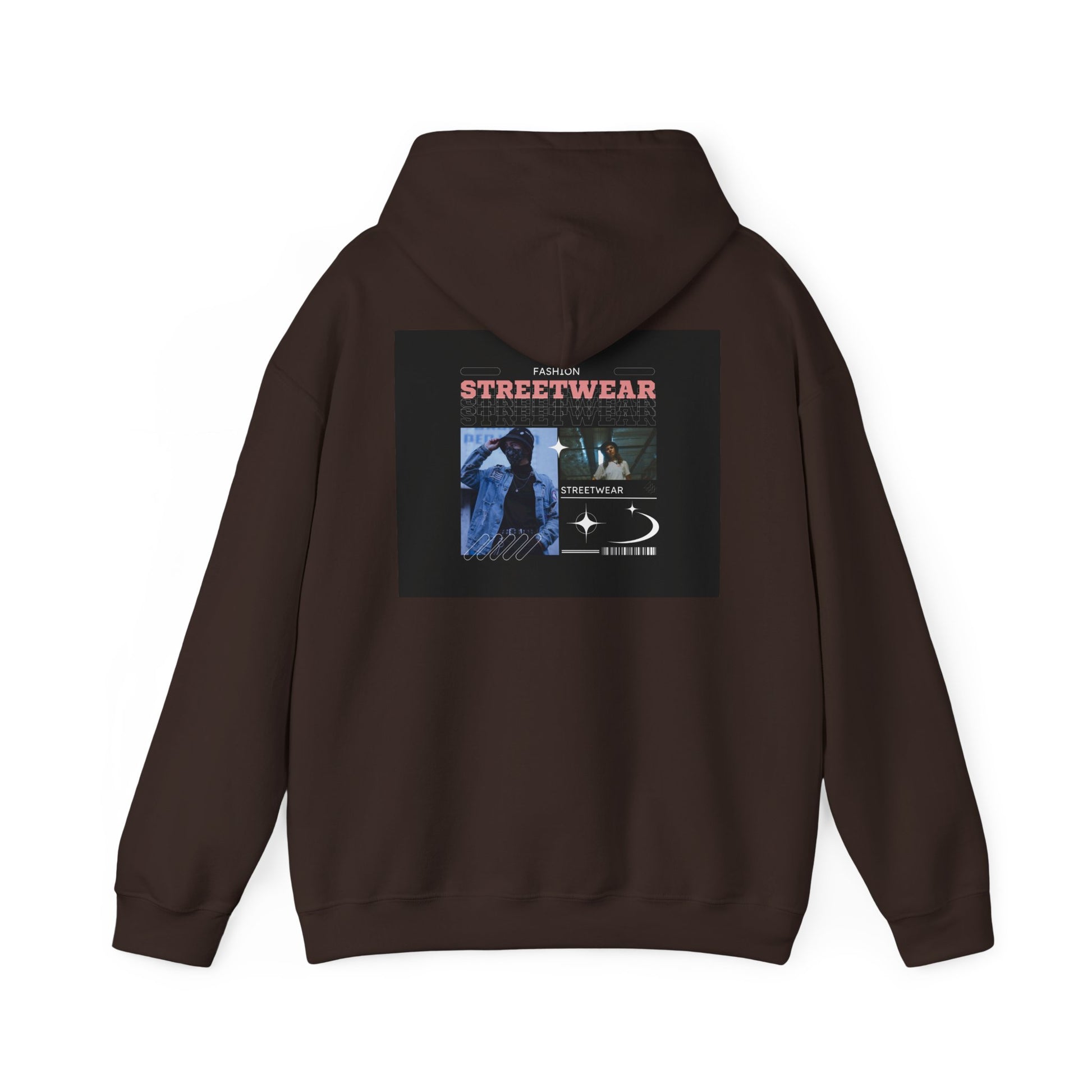 Streetwear Graphic Hoodie — "STREETWEAR" Urban Photo Collage Pullover