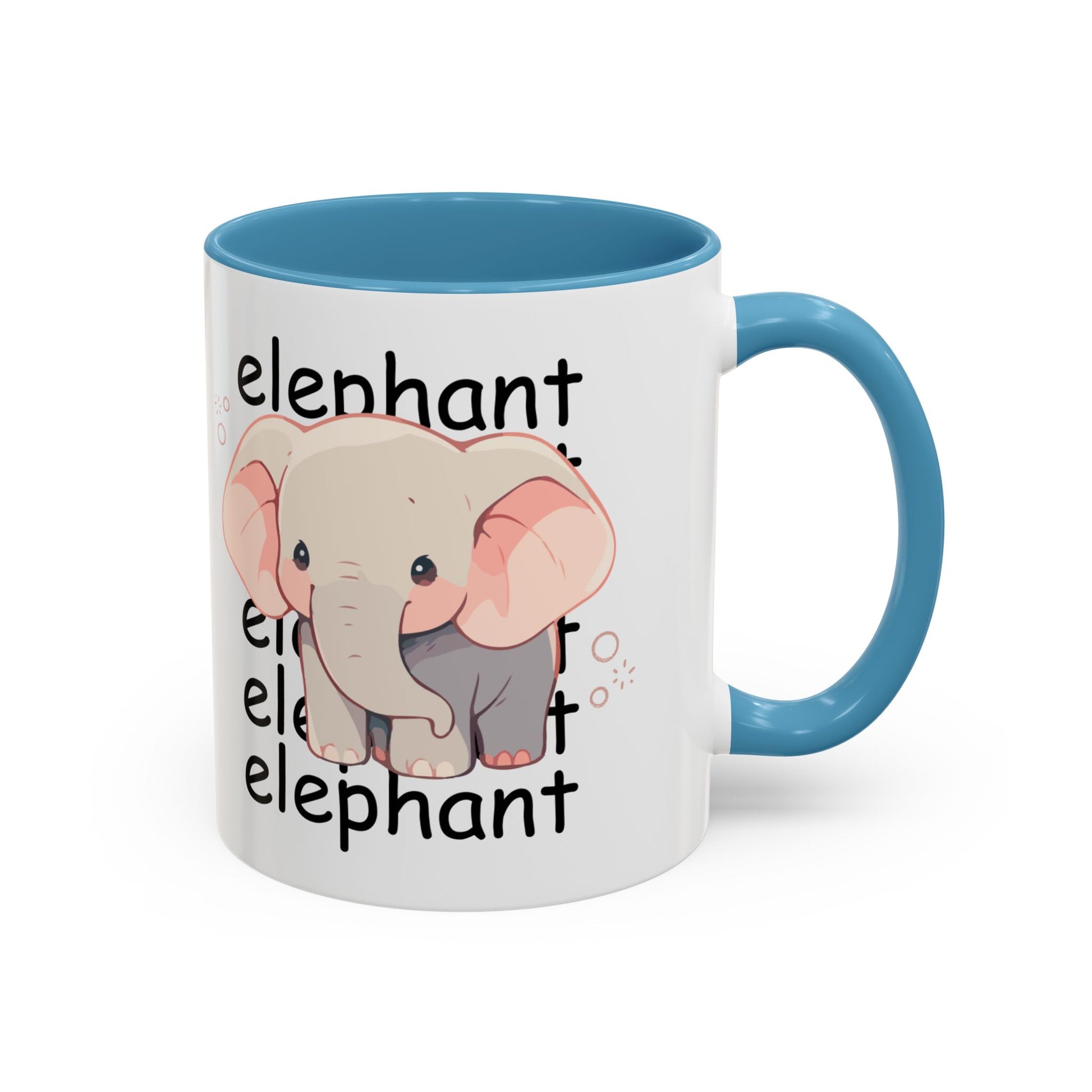 Cute Elephant Accent Coffee Mug | Perfect Gift for Animal Lovers, Nursery Decor, Funny Quote, Unique Drinkware, Birthday Present