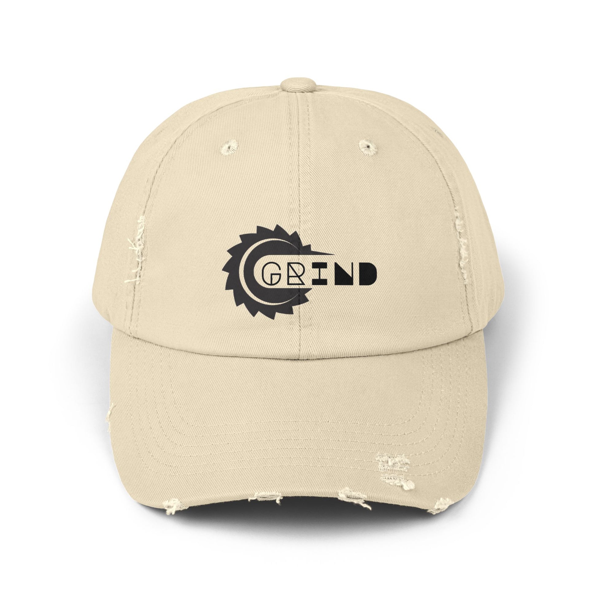 Grind Unisex Distressed Cap - Trendy Casual Hat, Gifts for Him and Her