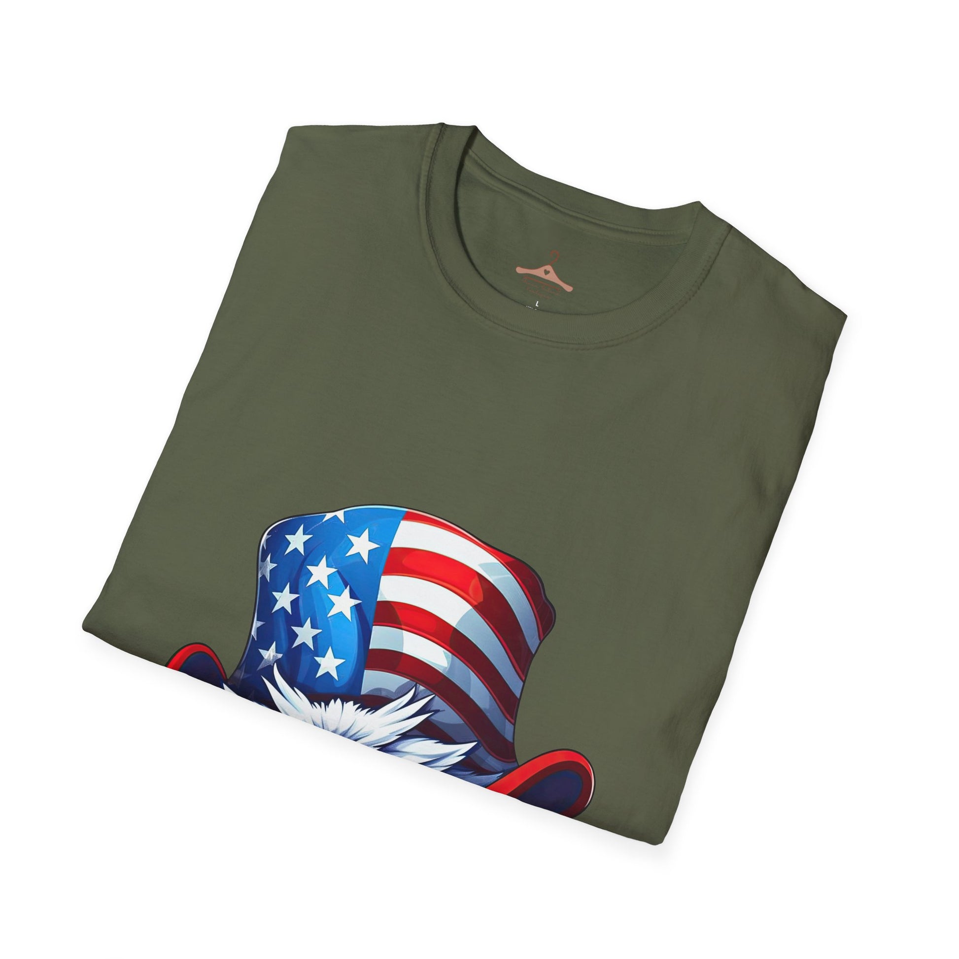 T-Shirt — Patriotic Eagle Hat Graphic (American Flag Cowboy Hat)