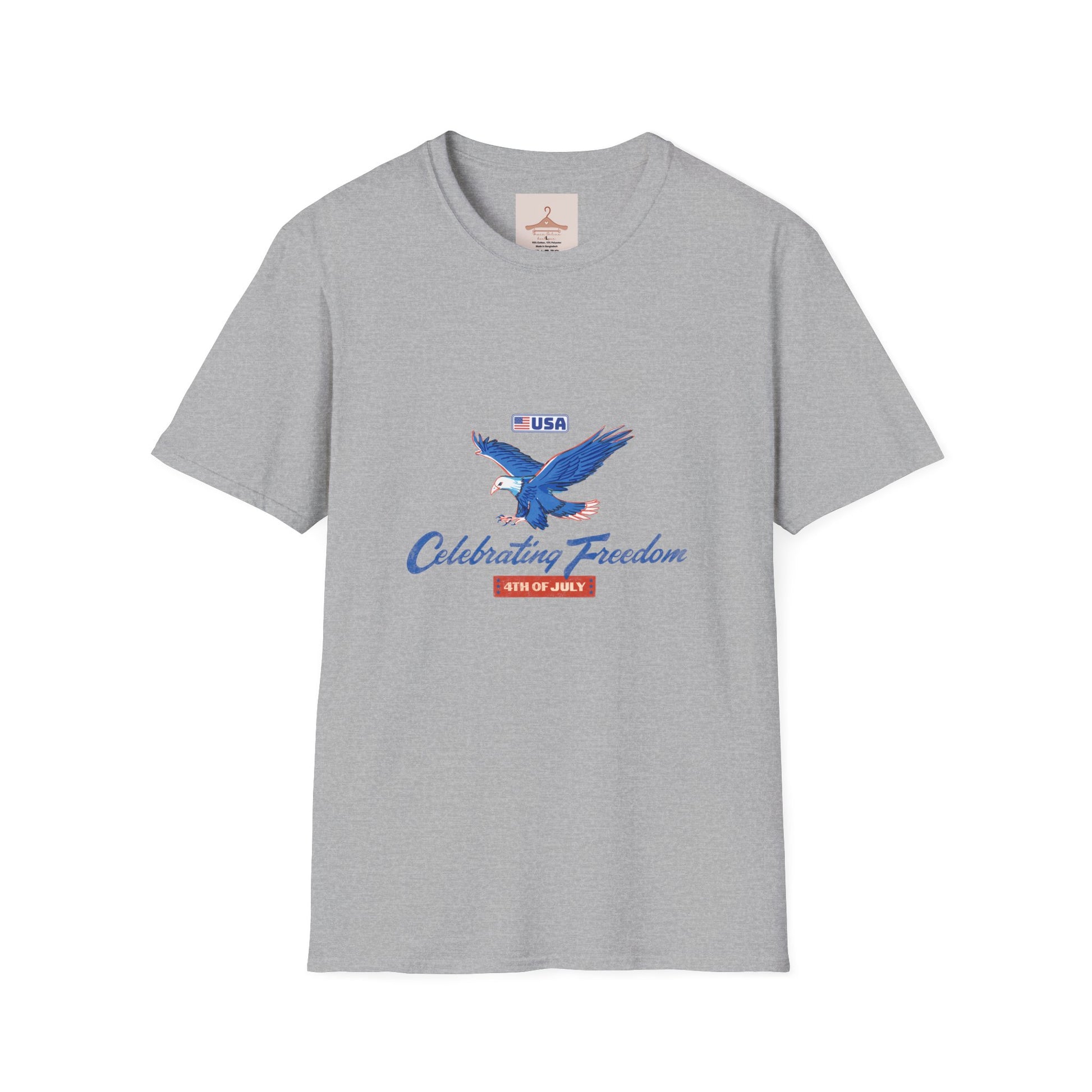 Patriotic Eagle T-Shirt — "Celebrating Freedom" USA Graphic Tee