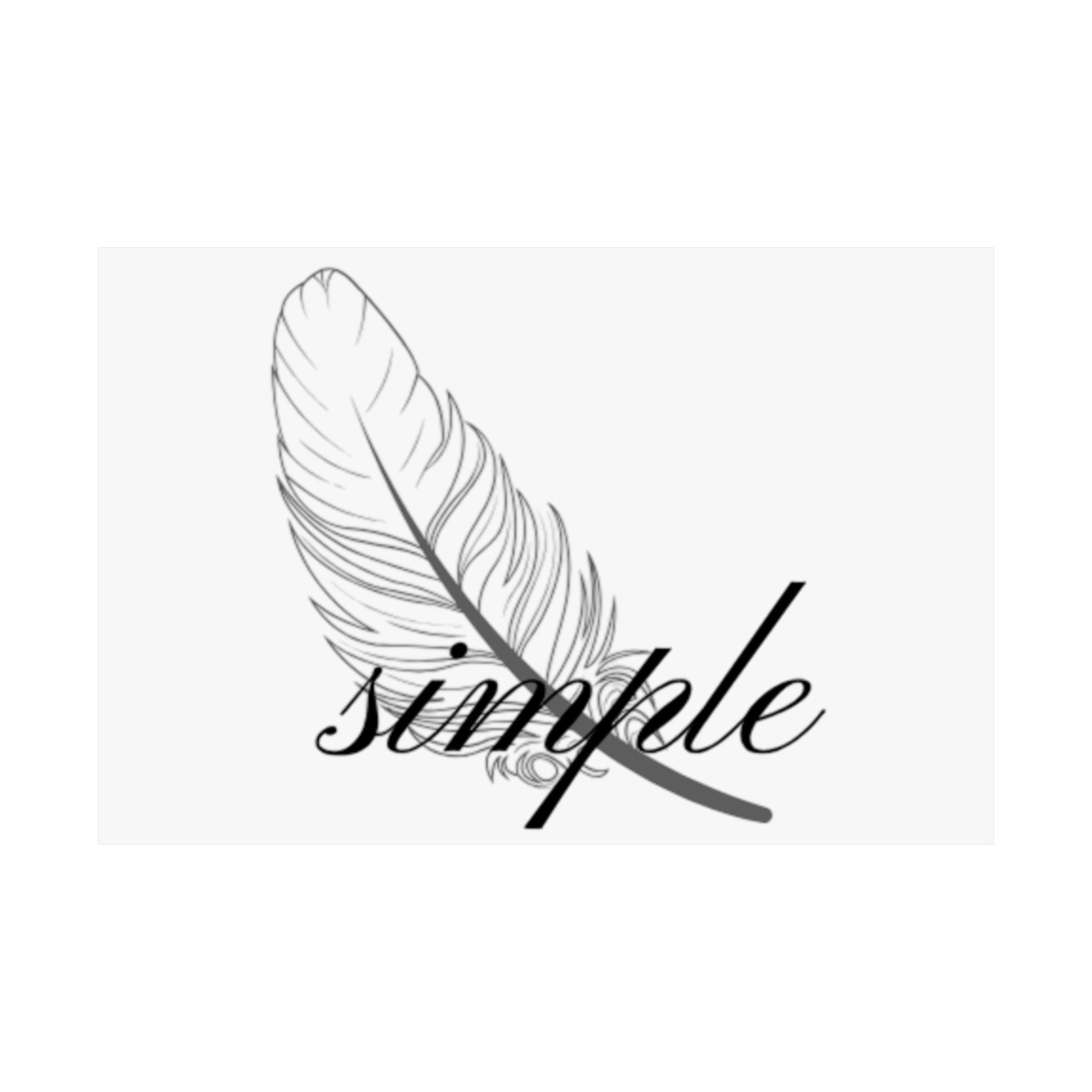Elegant Feather Satin Poster - Minimalist Art Decorhic Decor