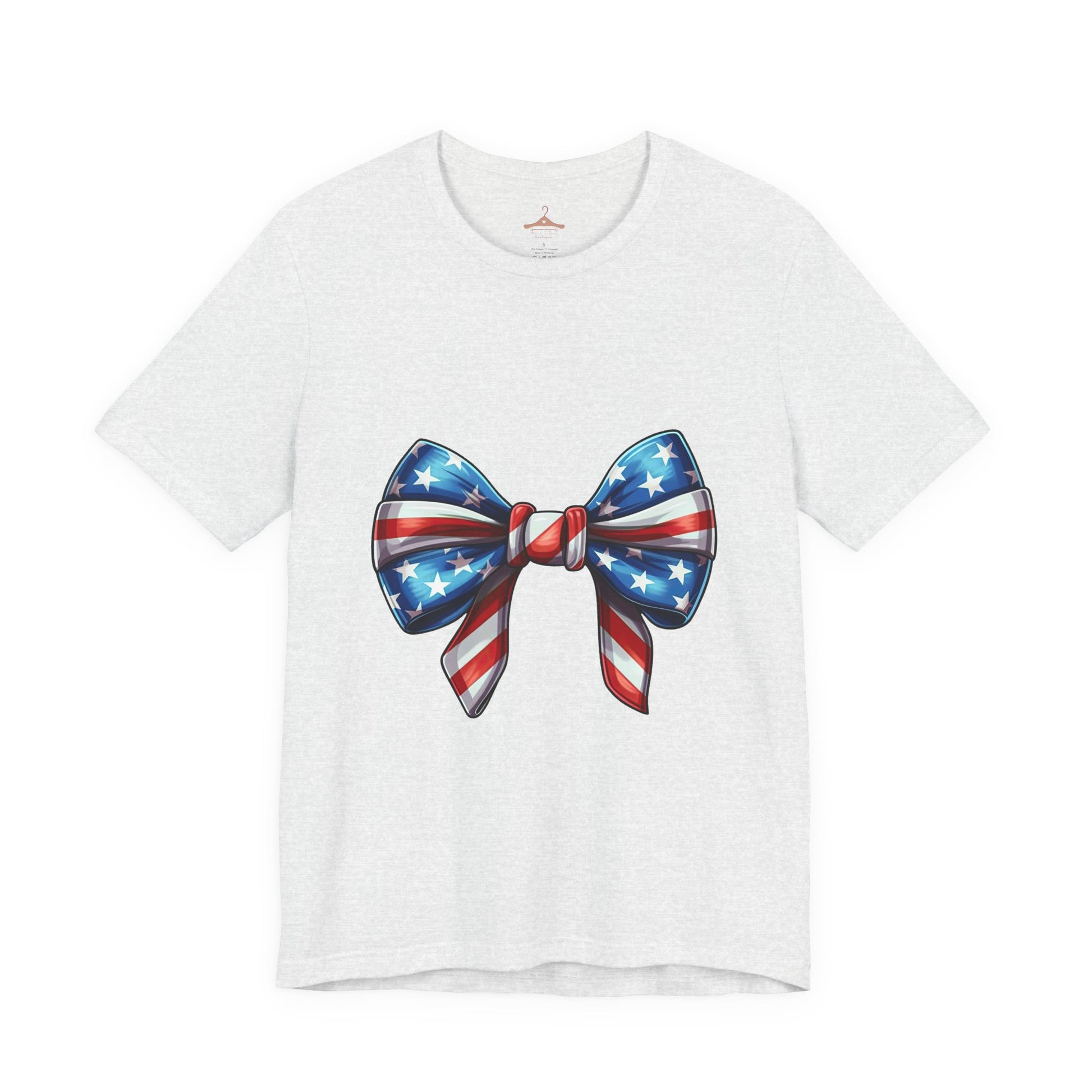 American Flag Bow T-Shirt — Patriotic 4th of July Tee