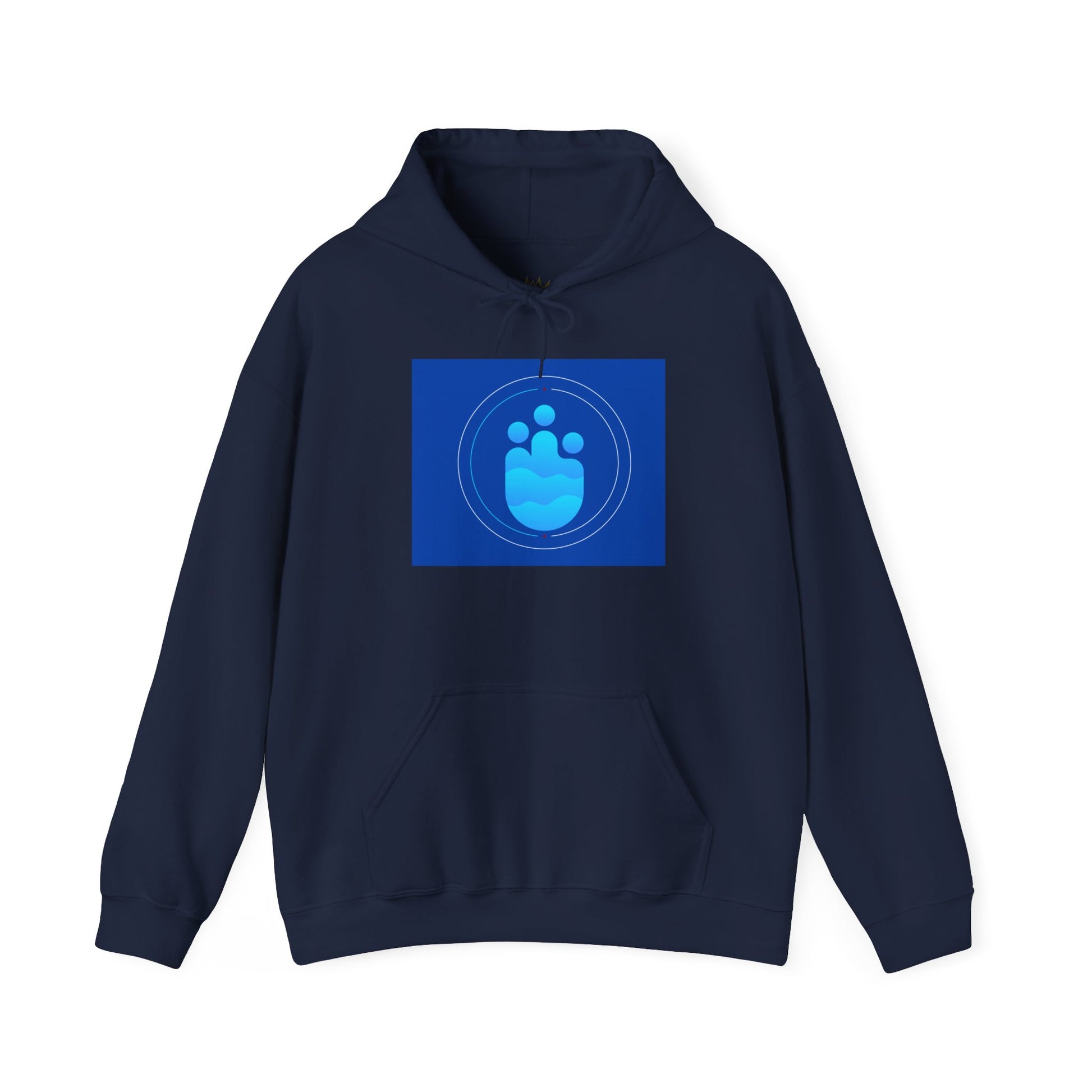 Cozy Unisex Hoodie with Blue Paw Design, Comfortable Casual Wear