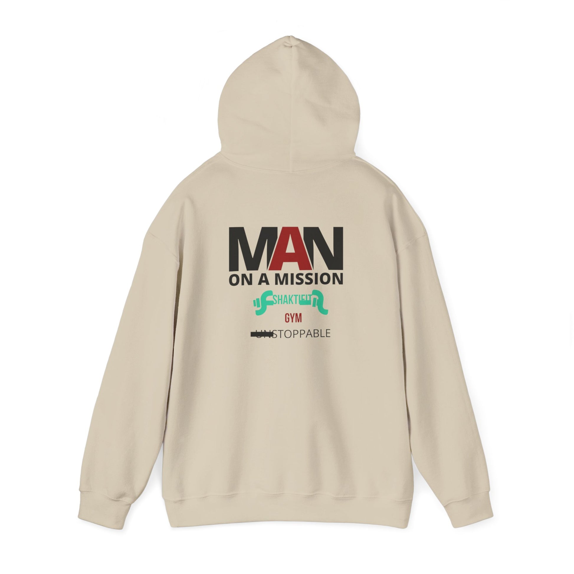 Motivational Hoodie for Men, ‘MAN ON A MISSION’ Sweatshirt