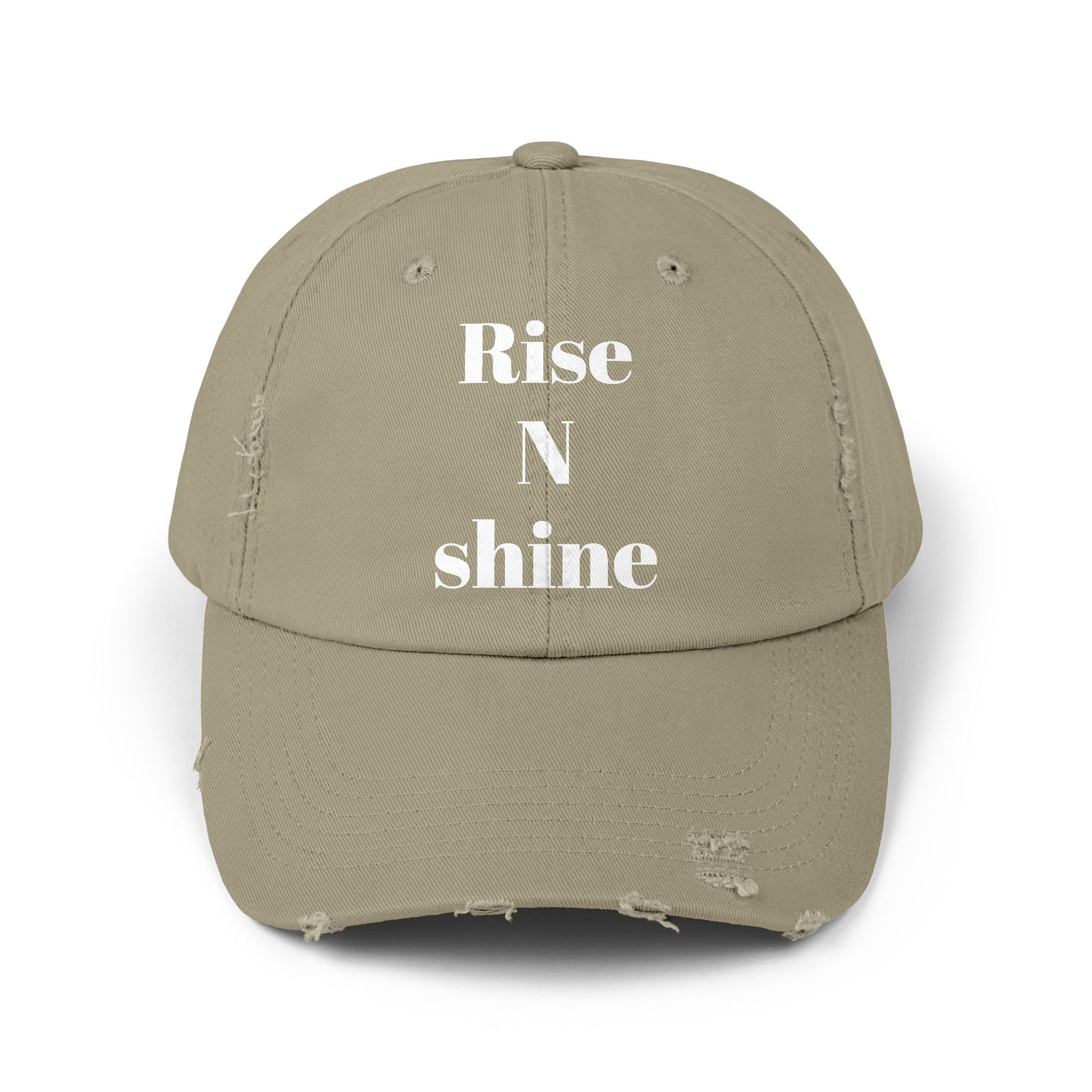 Unisex Distressed Cap - Rise N Shine Adjustable Hat