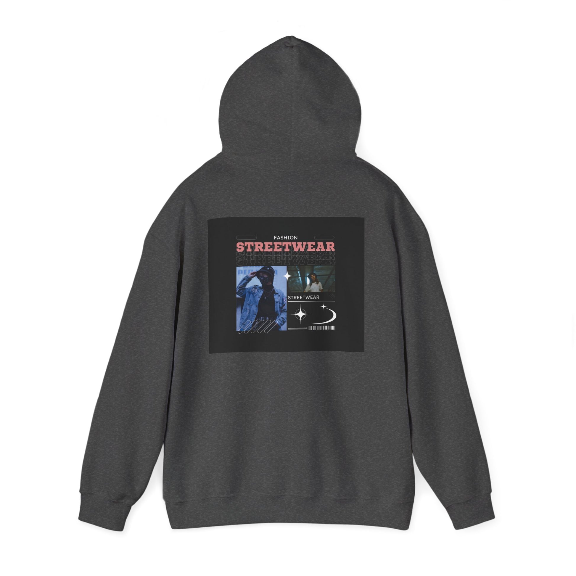 Streetwear Graphic Hoodie — "STREETWEAR" Urban Photo Collage Pullover