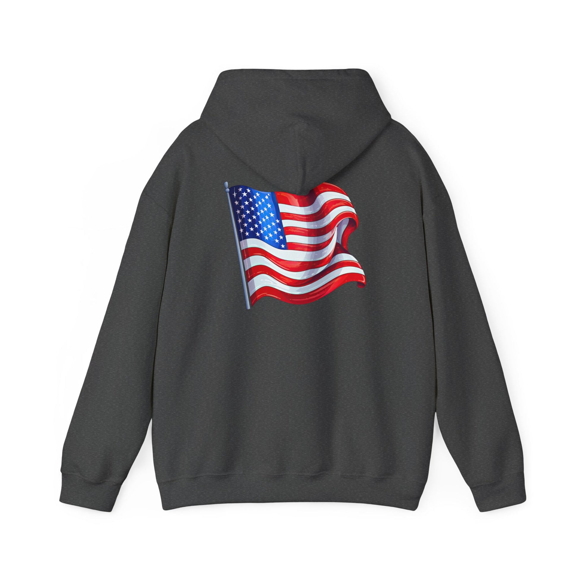 Patriotic Flag Hooded Sweatshirt | Unisex Heavy Blend | Perfect for Celebrations
