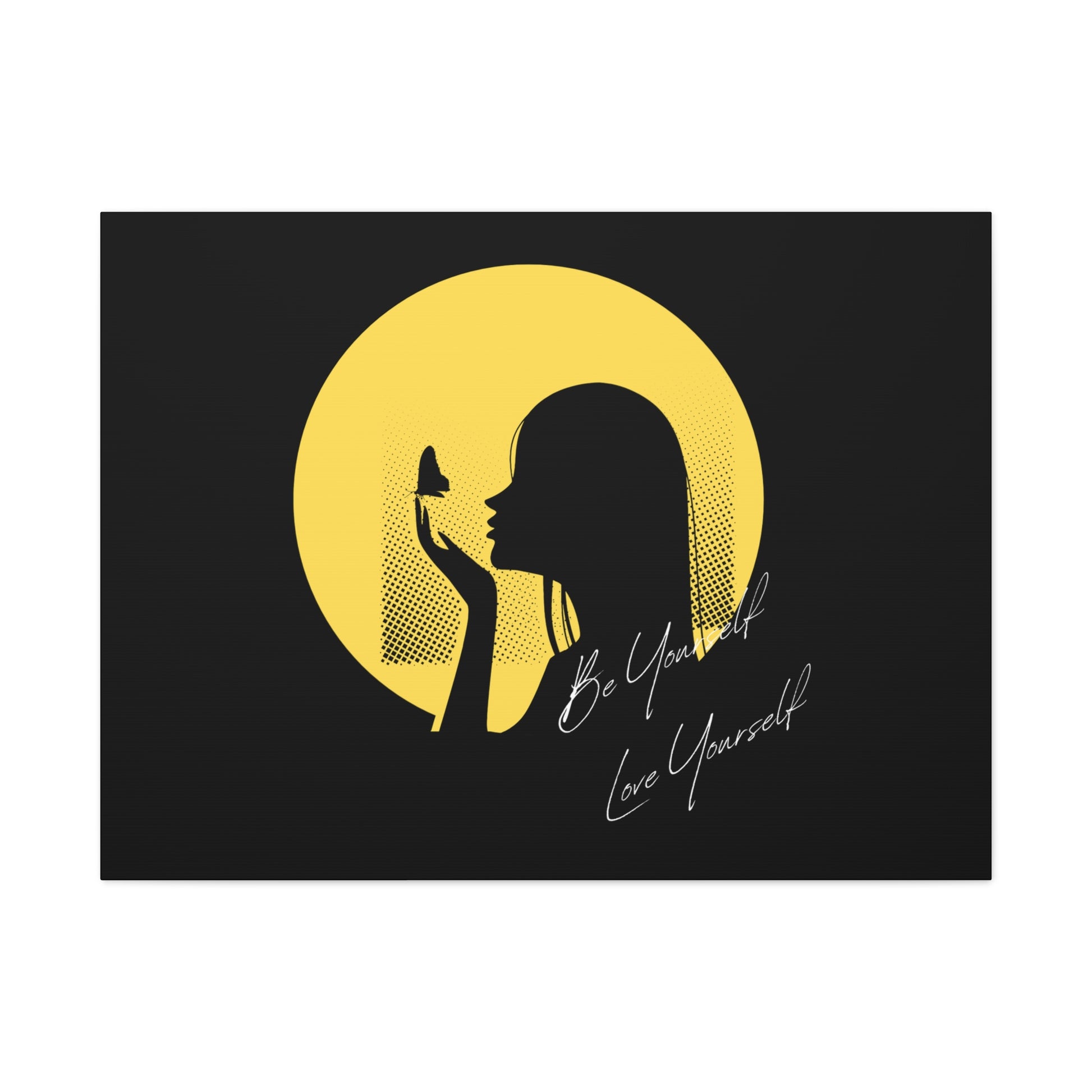 Inspirational Canvas Art, Self-Love Decor, Motivational Wall Art, Butterfly Print