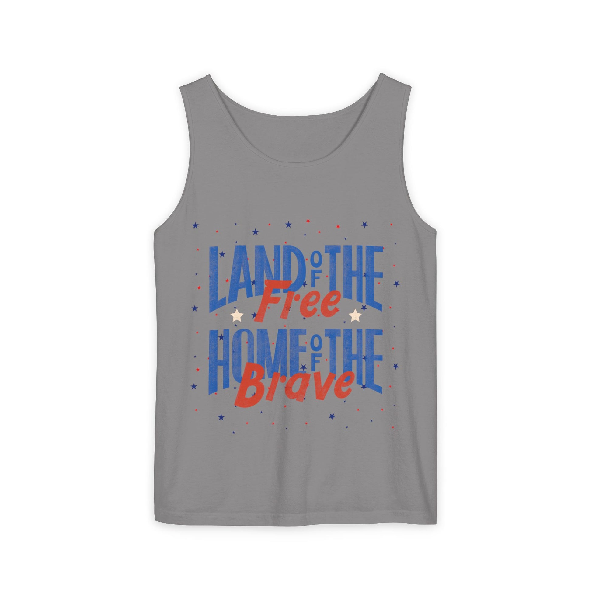 Patriotic "Land of the Free, Home of the Brave" Tank Top