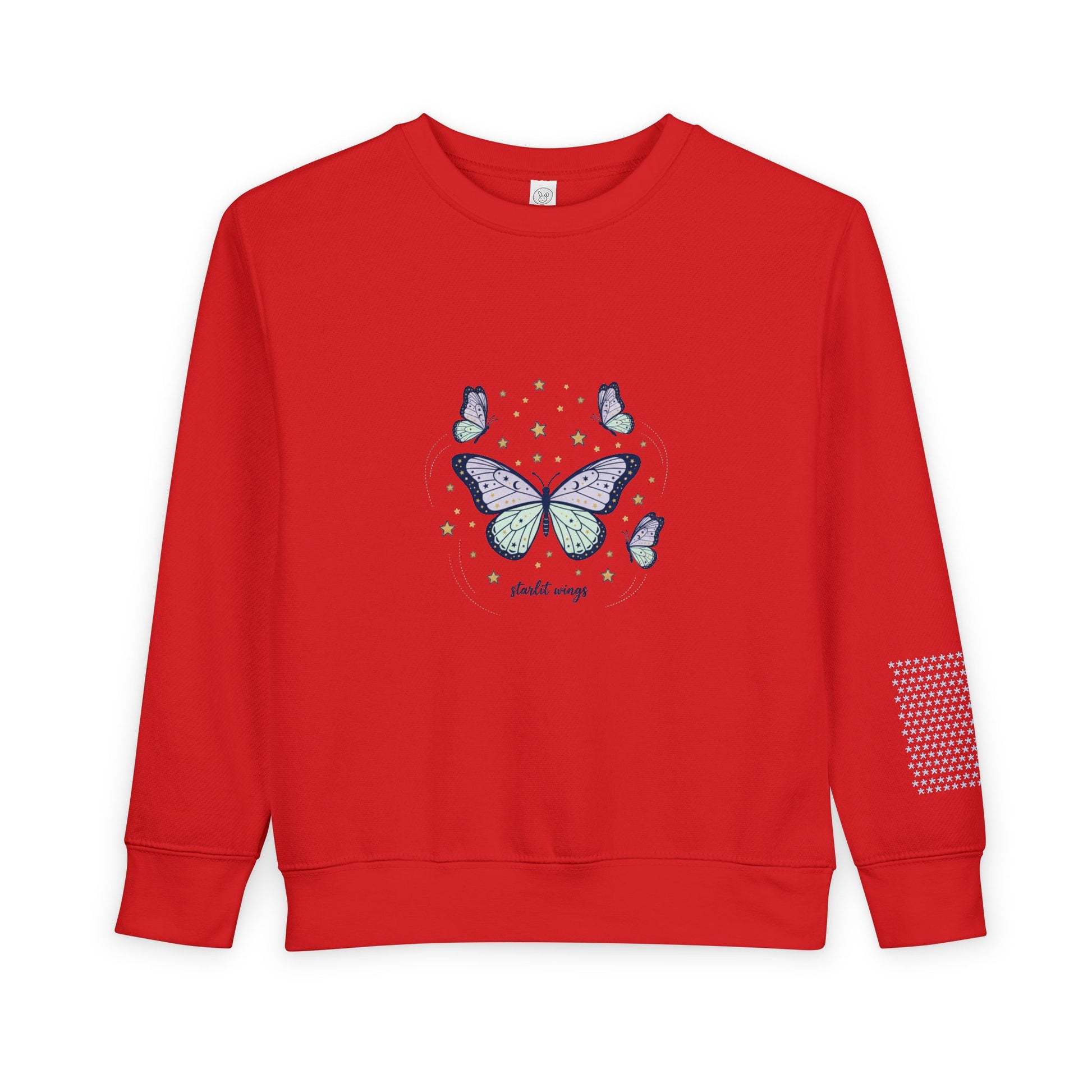 Butterfly Wings Toddler Sweatshirt — Purple Green Cute Kids Pullover