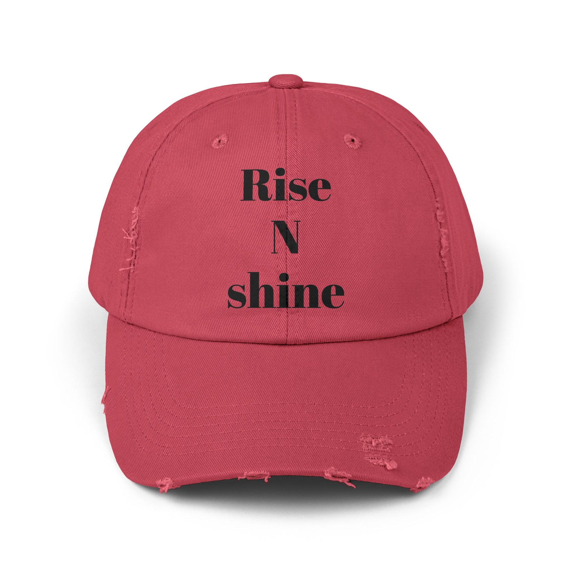 Unisex Distressed Cap - Rise N Shine Adjustable Hat