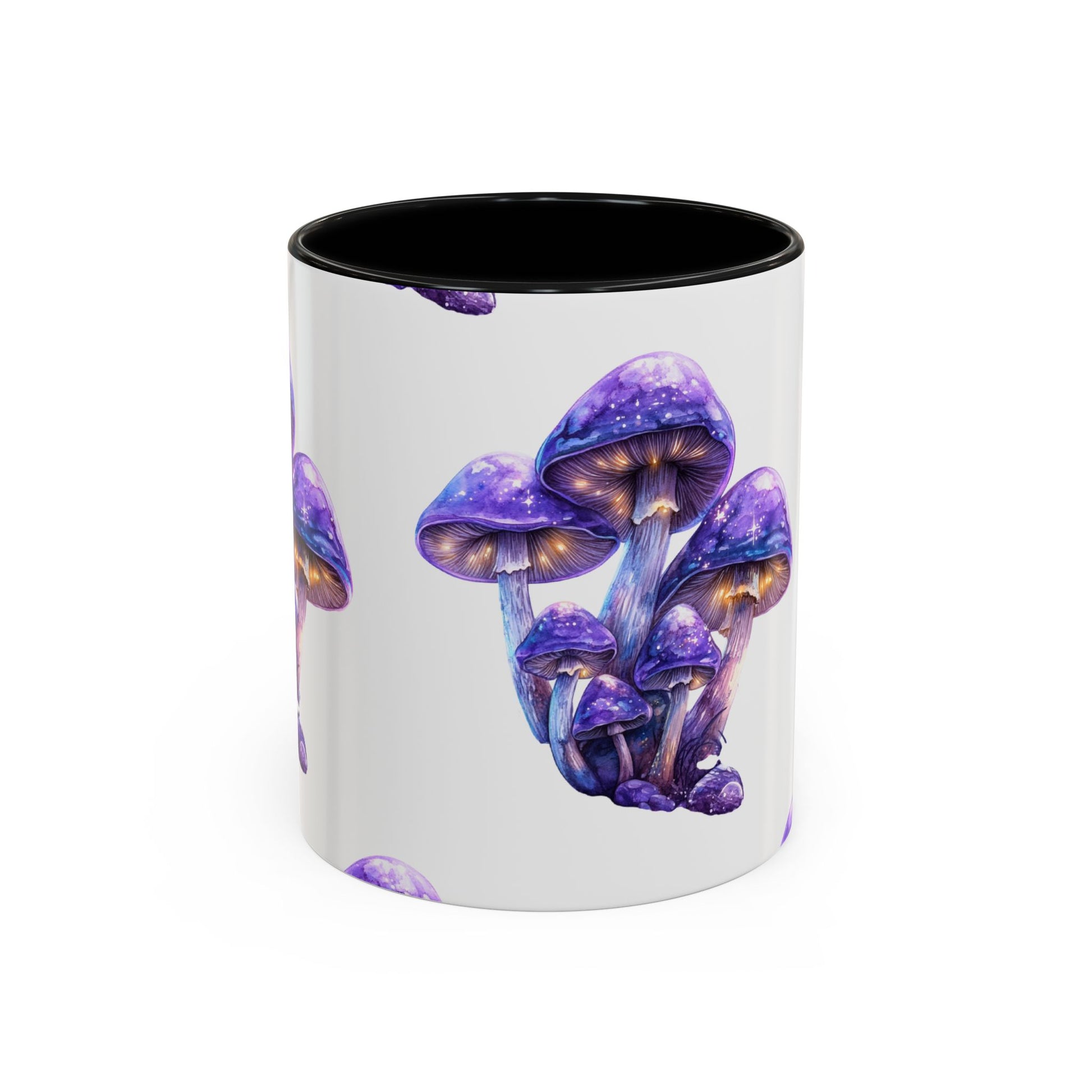 Mystical Mushroom Coffee Mug - Enchanting Purple Design for Nature Lovers