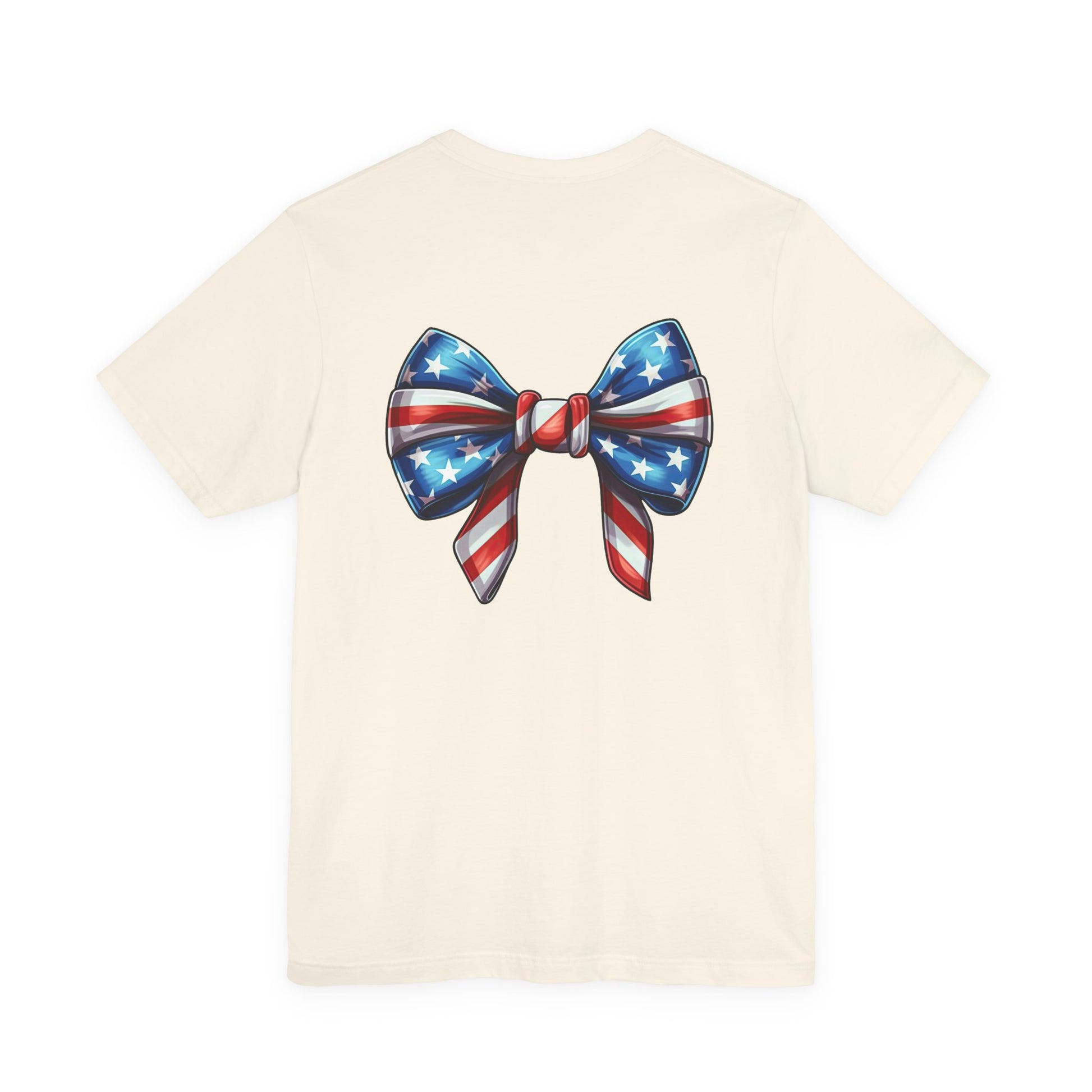 American Flag Bow T-Shirt — Patriotic 4th of July Tee