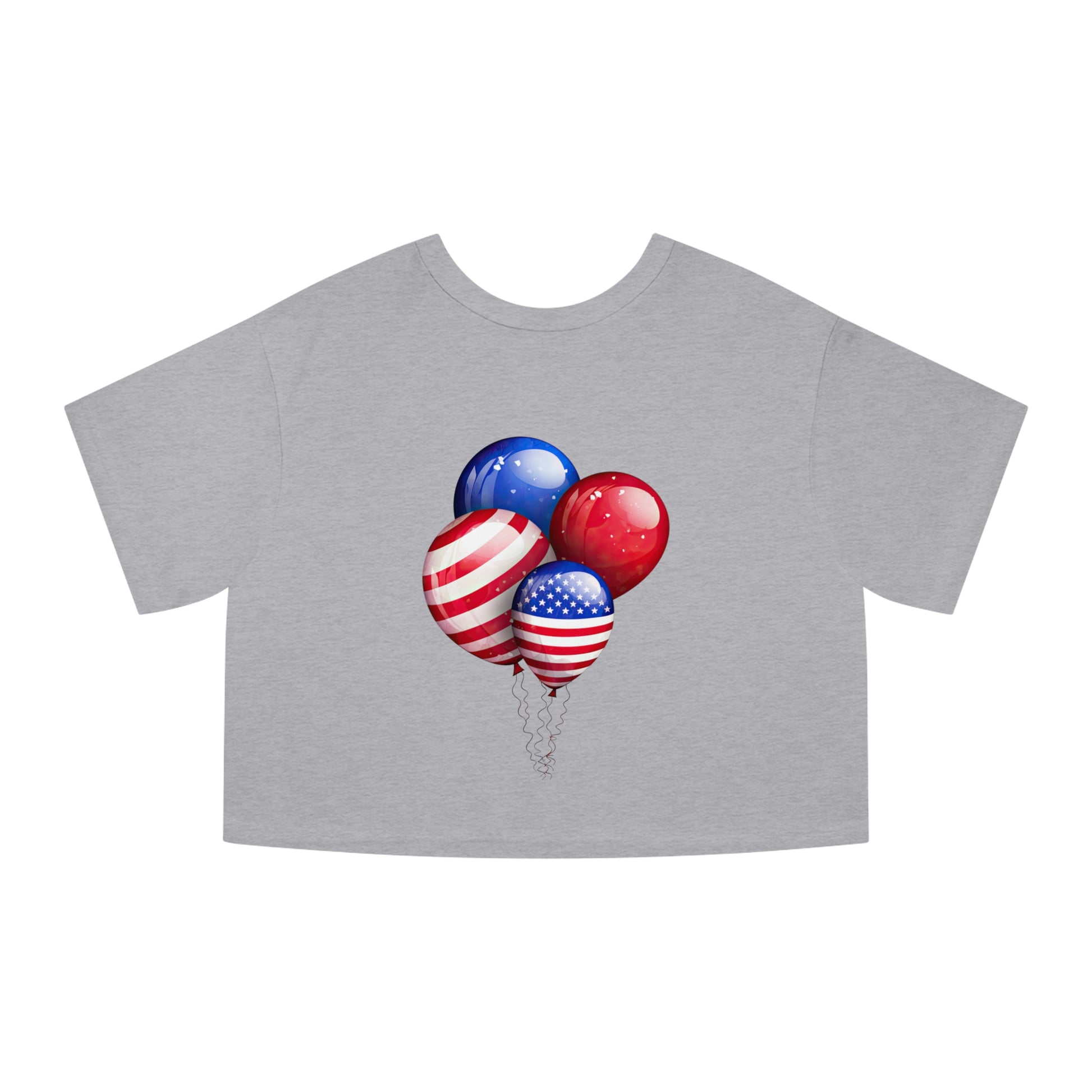 Patriotic Balloons Cropped T-Shirt