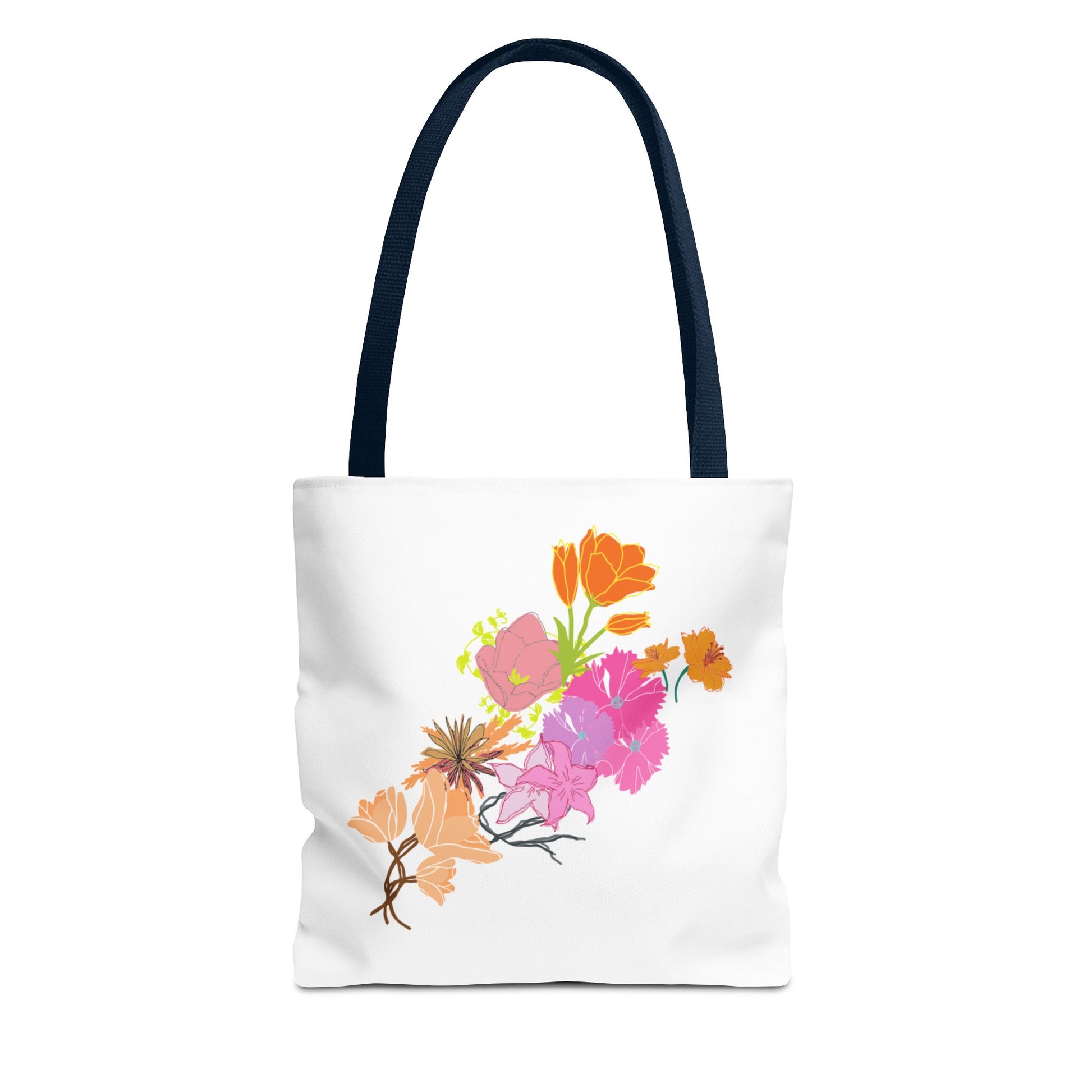 Floral Print Tote Bag, Eco-Friendly Shopping Tote, Boho Chic Bag, Flower Lover Gift, Reusable Grocery Bag, Spring Accessory