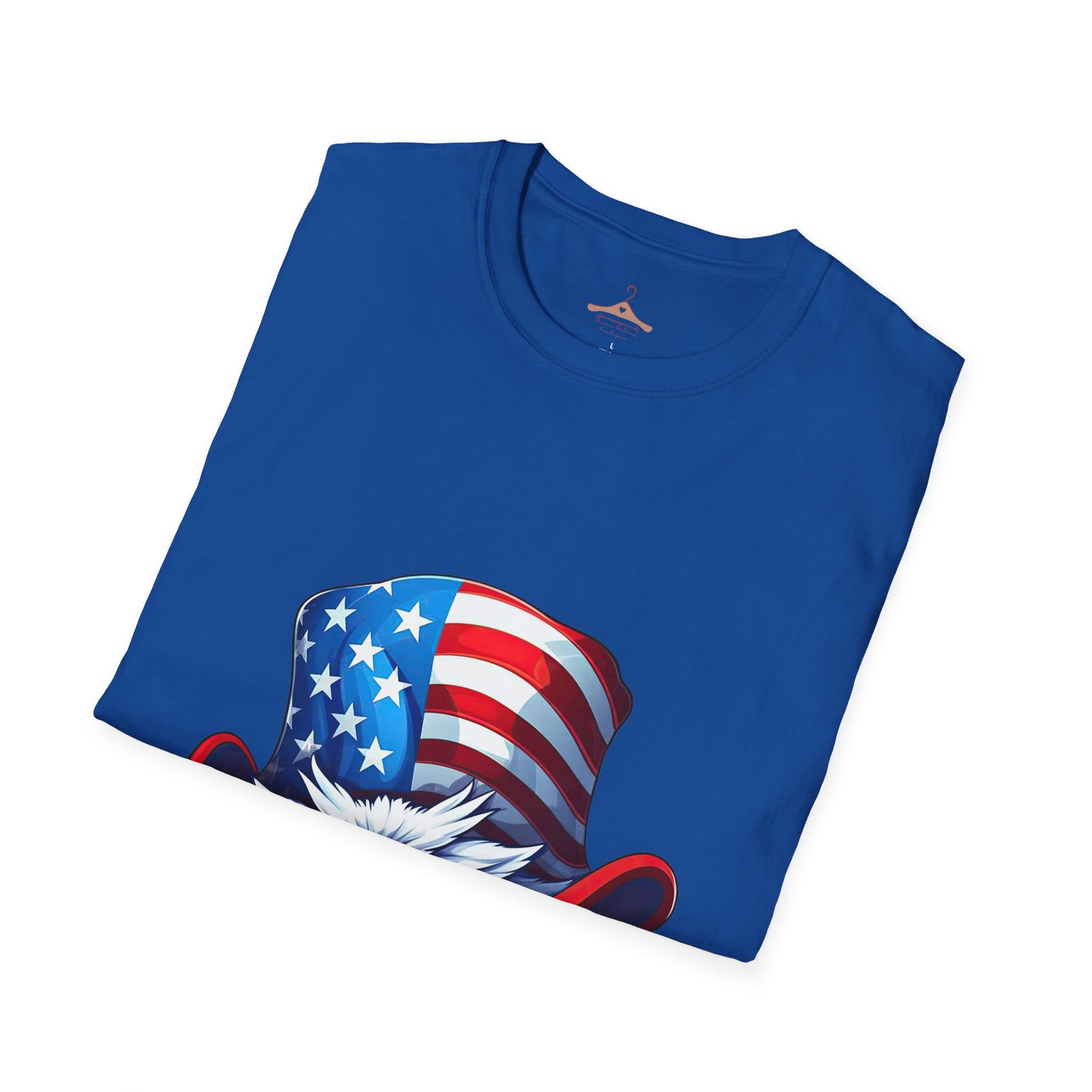 T-Shirt — Patriotic Eagle Hat Graphic (American Flag Cowboy Hat)