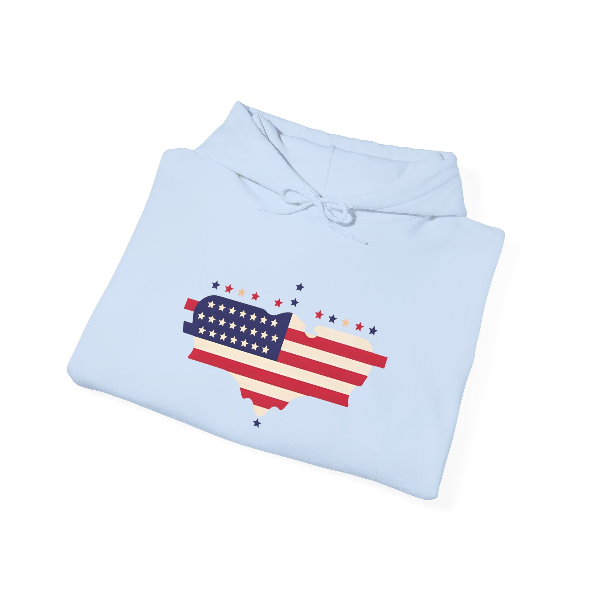 Patriotic Heart Hooded Sweatshirt