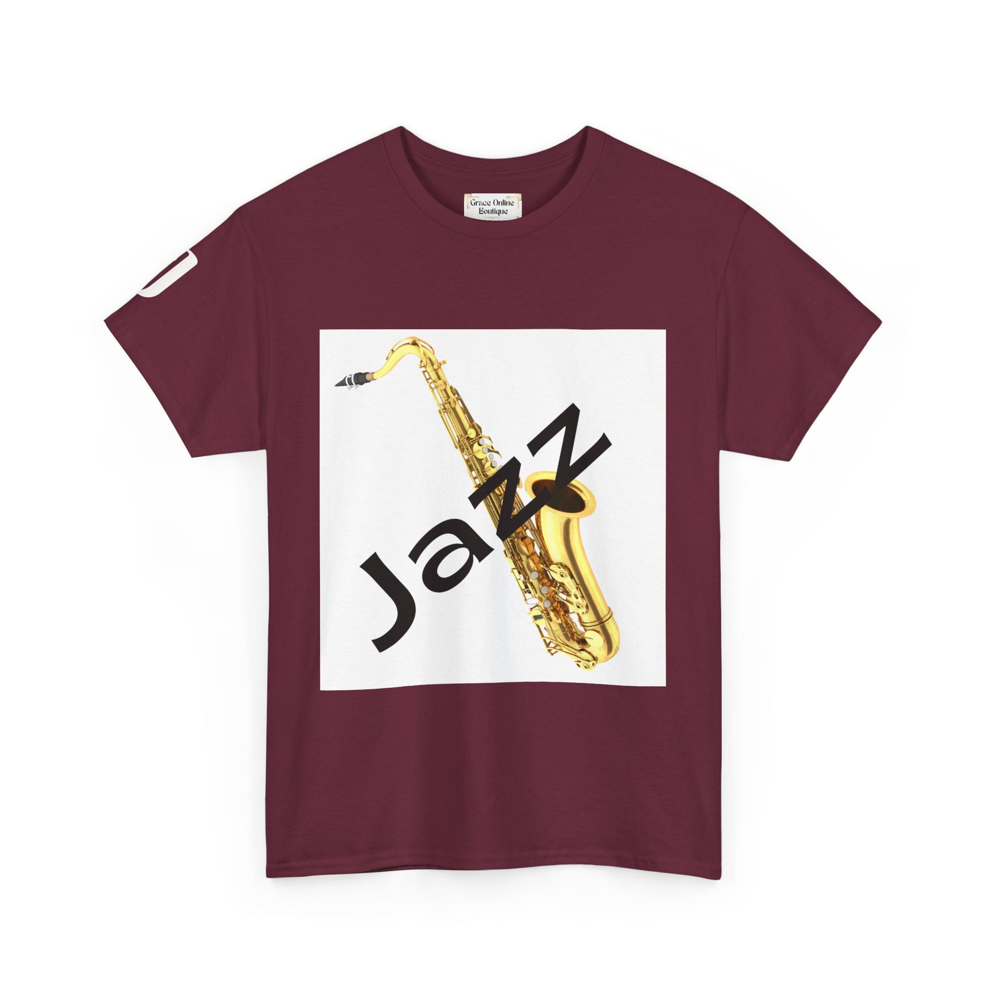 Jazz Saxophone Unisex Heavy Cotton Tee | Music Lover Gift